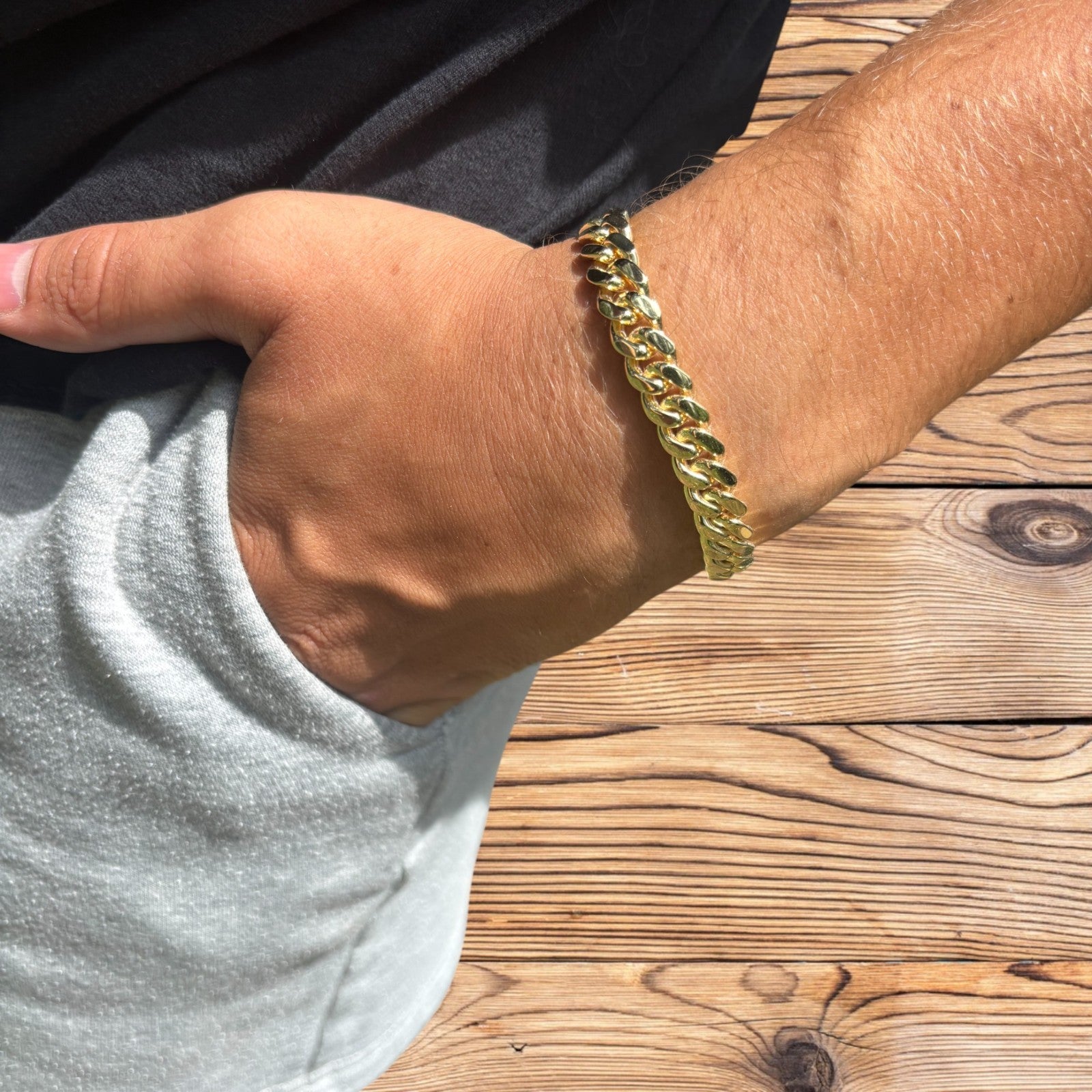 925 Sterling Silver 8mm Miami Cuban W. Box Clasp Bracelet