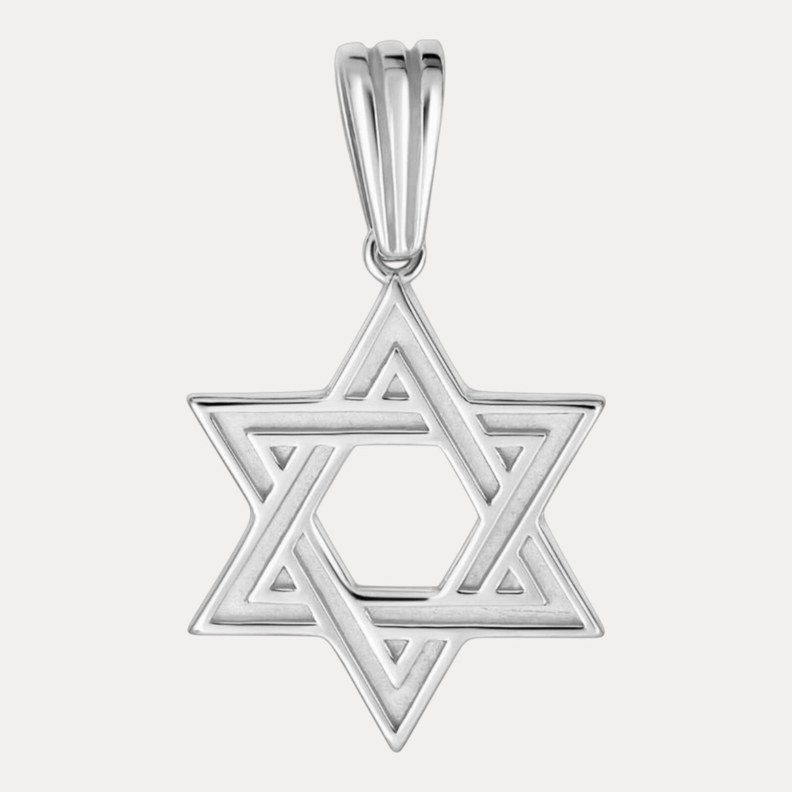 925 Sterling Silver Plain Star of David Pendant