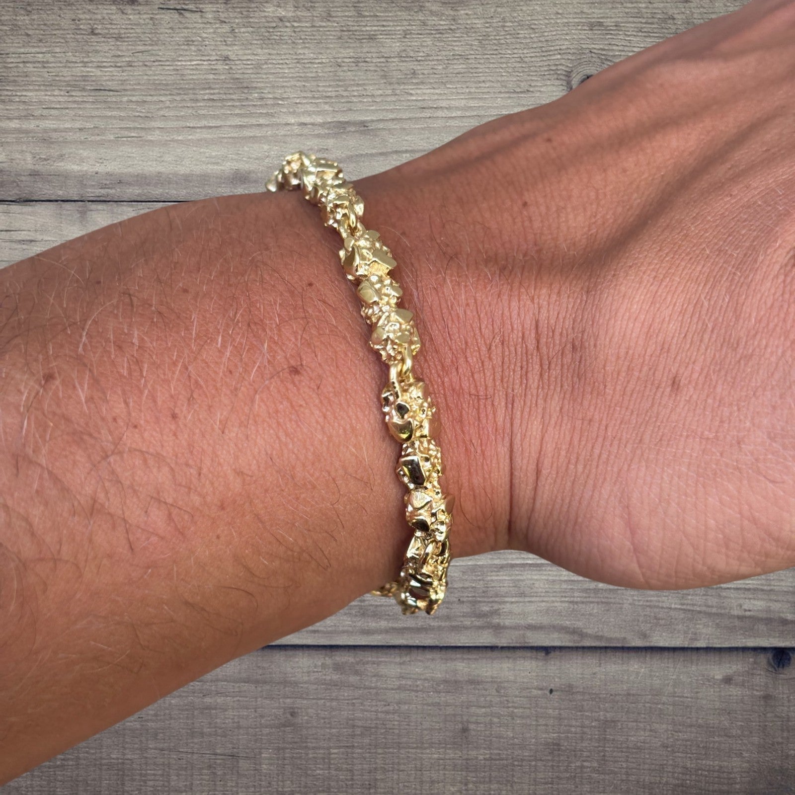 925 Sterling Silver 5mm Nugget Bracelet