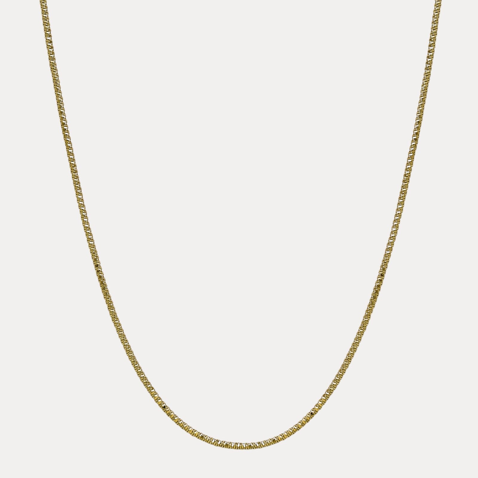 925 Sterling Silver 3mm Rock Chain Necklace