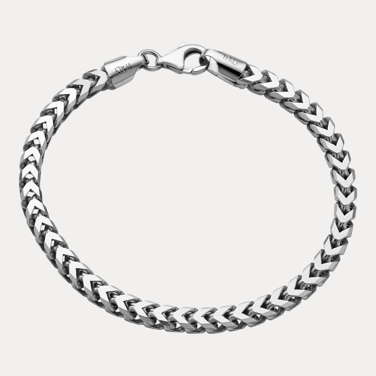 925 Sterling Silver 5mm Franco Bracelet