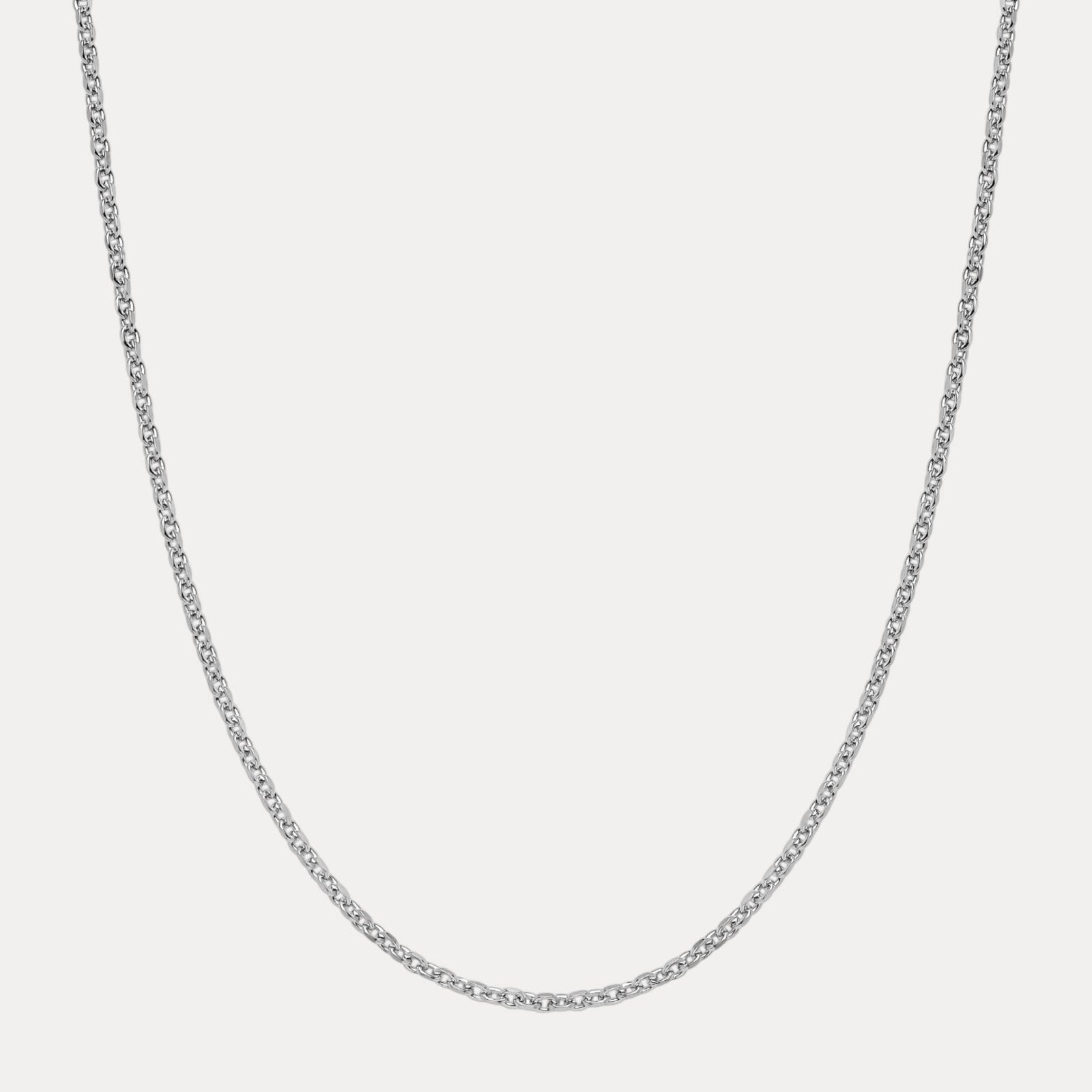925 Sterling Silver 4mm Anchor Cable Chain Necklace