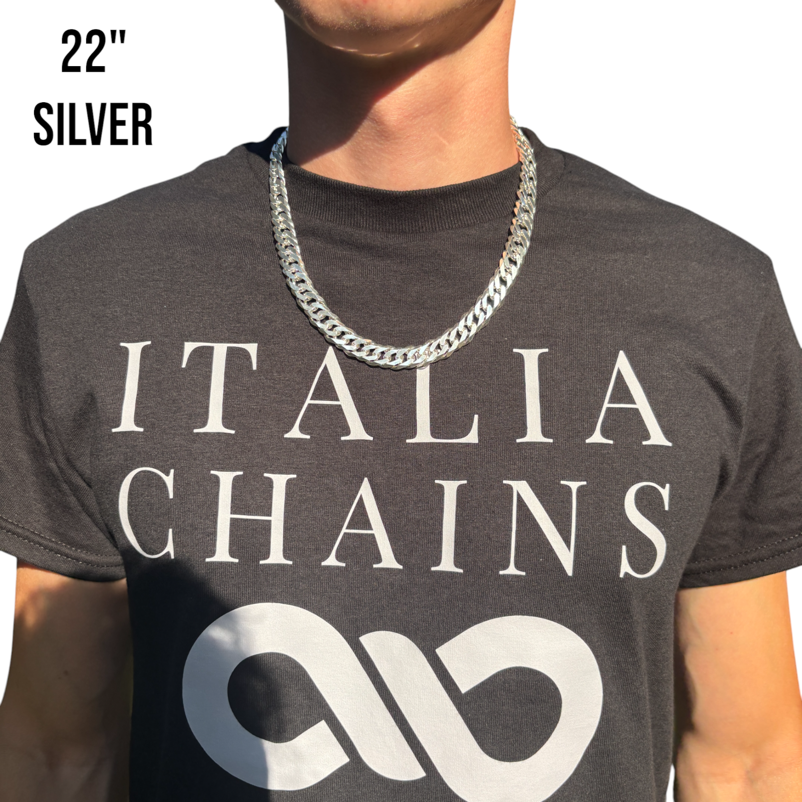 925 Sterling Silver 12mm Double Curb Chain Necklace