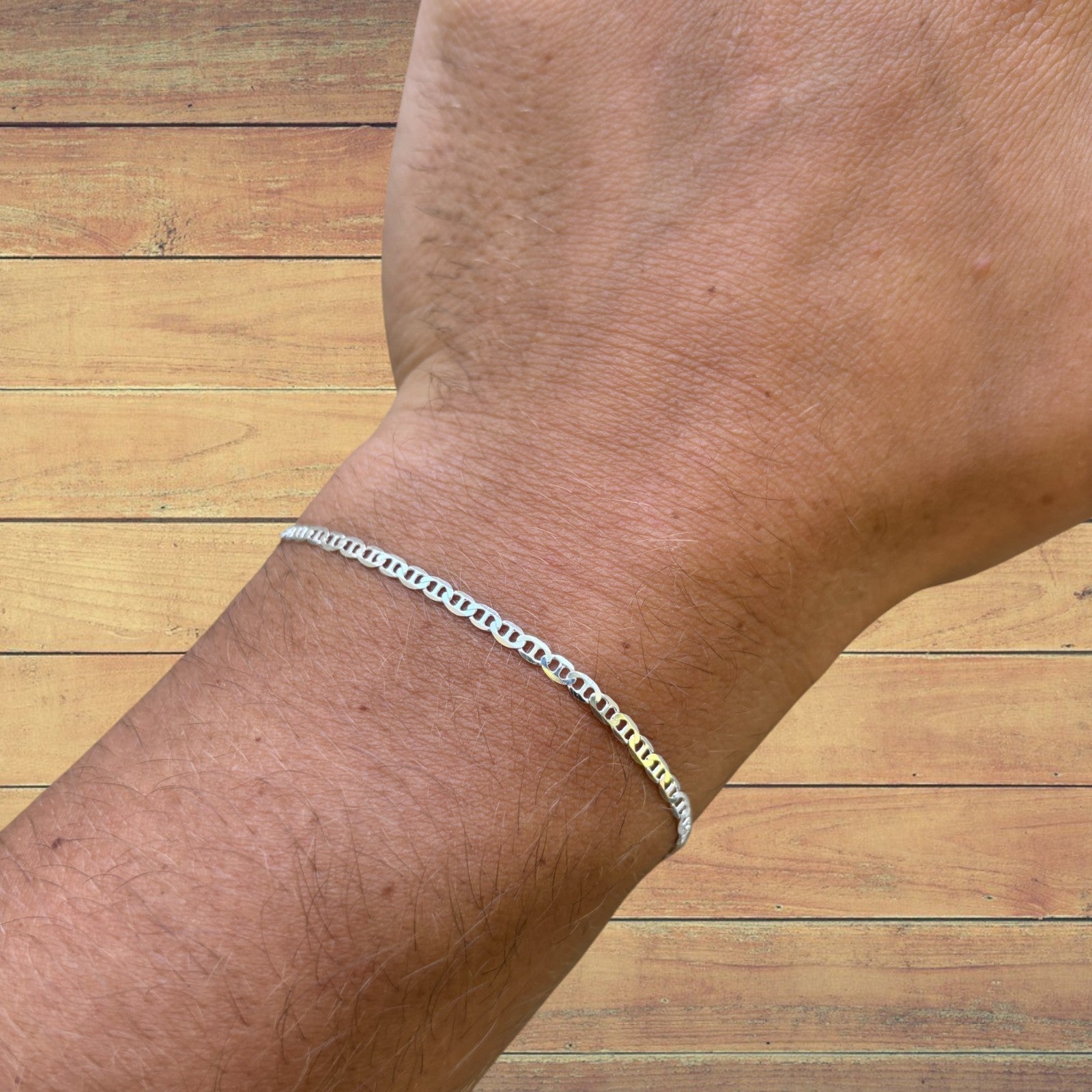 925 Sterling Silver 2.5mm Mariner Bracelet