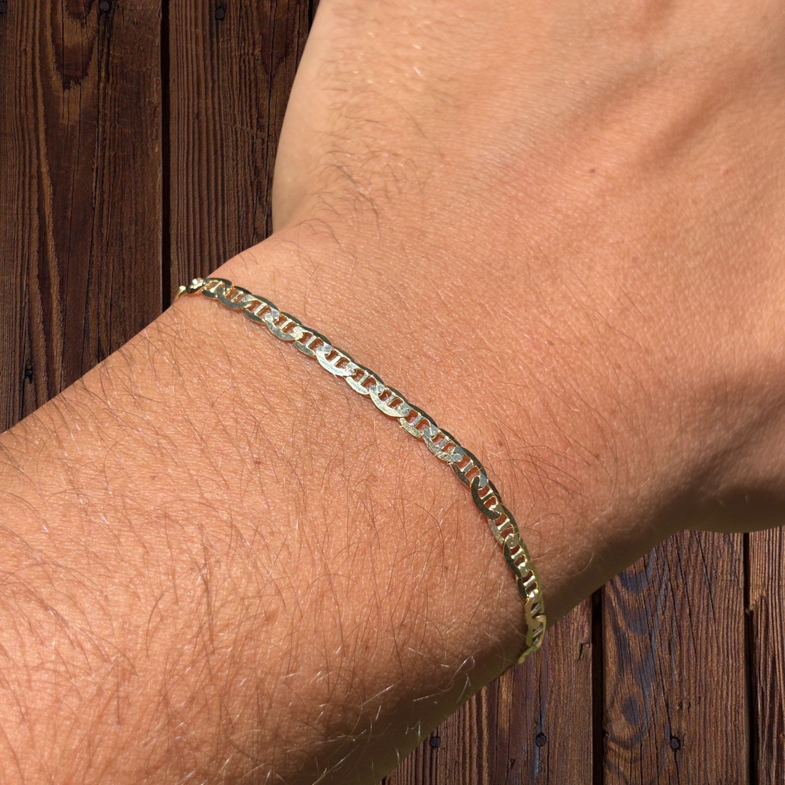 925 Sterling Silver 3mm Mariner Bracelet