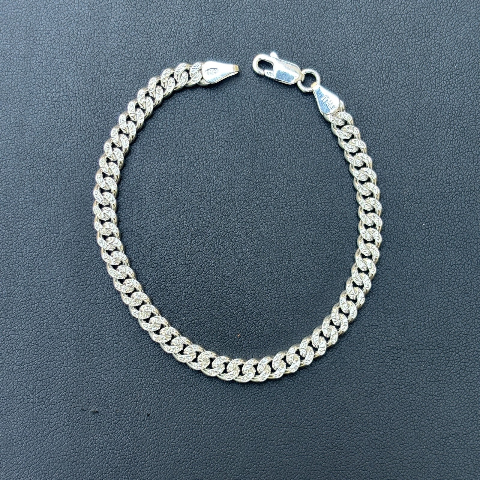 925 Sterling Silver 5mm Diamond Cut Miami Cuban Bracelet