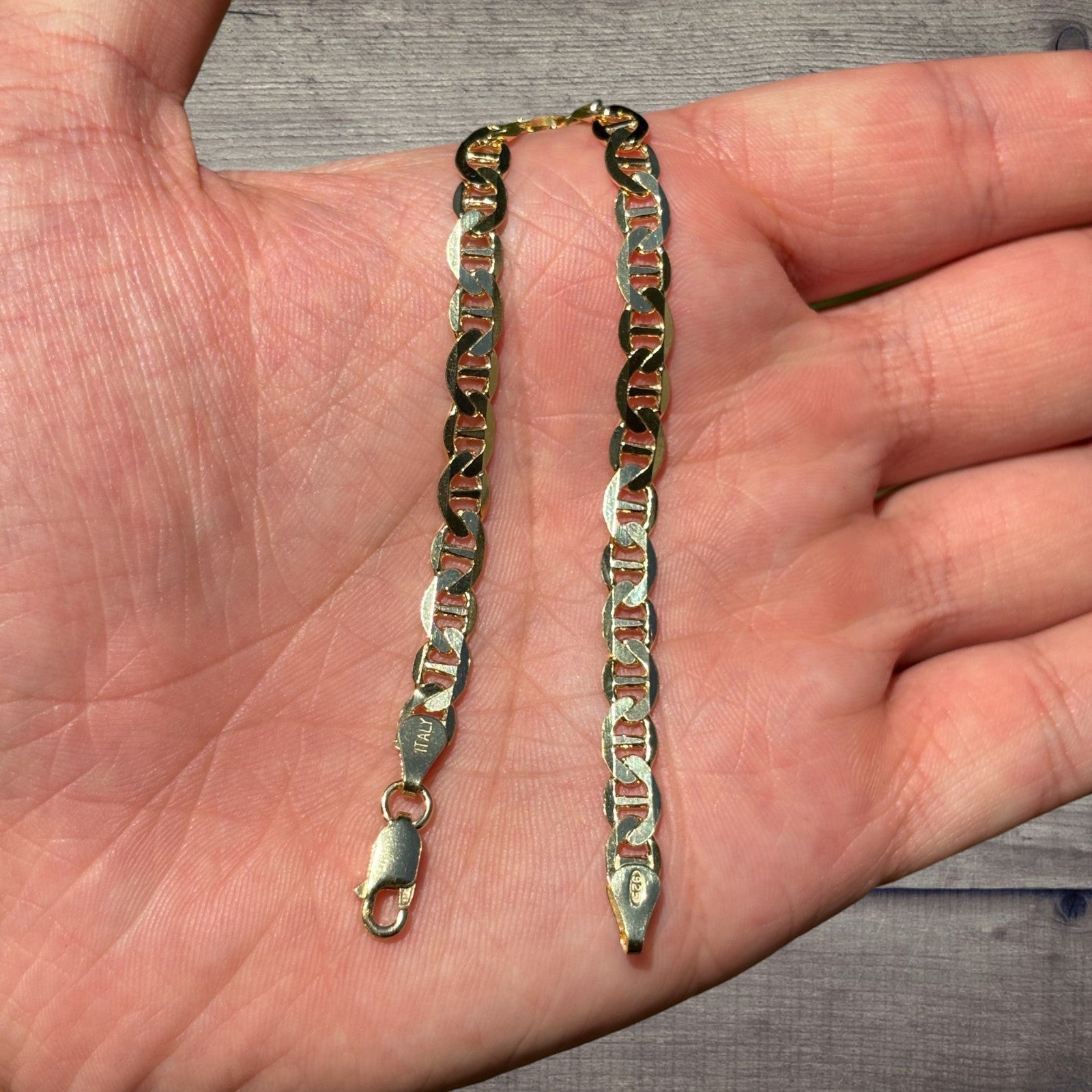 925 Sterling Silver 5mm Mariner Bracelet