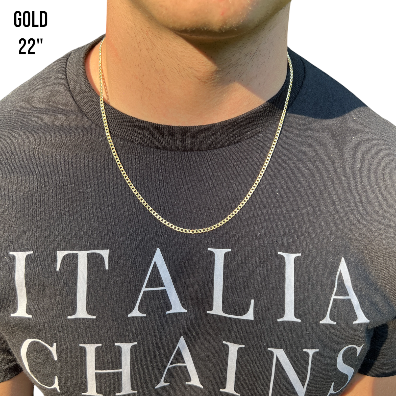 925 Sterling Silver 3mm Curb Chain Necklace