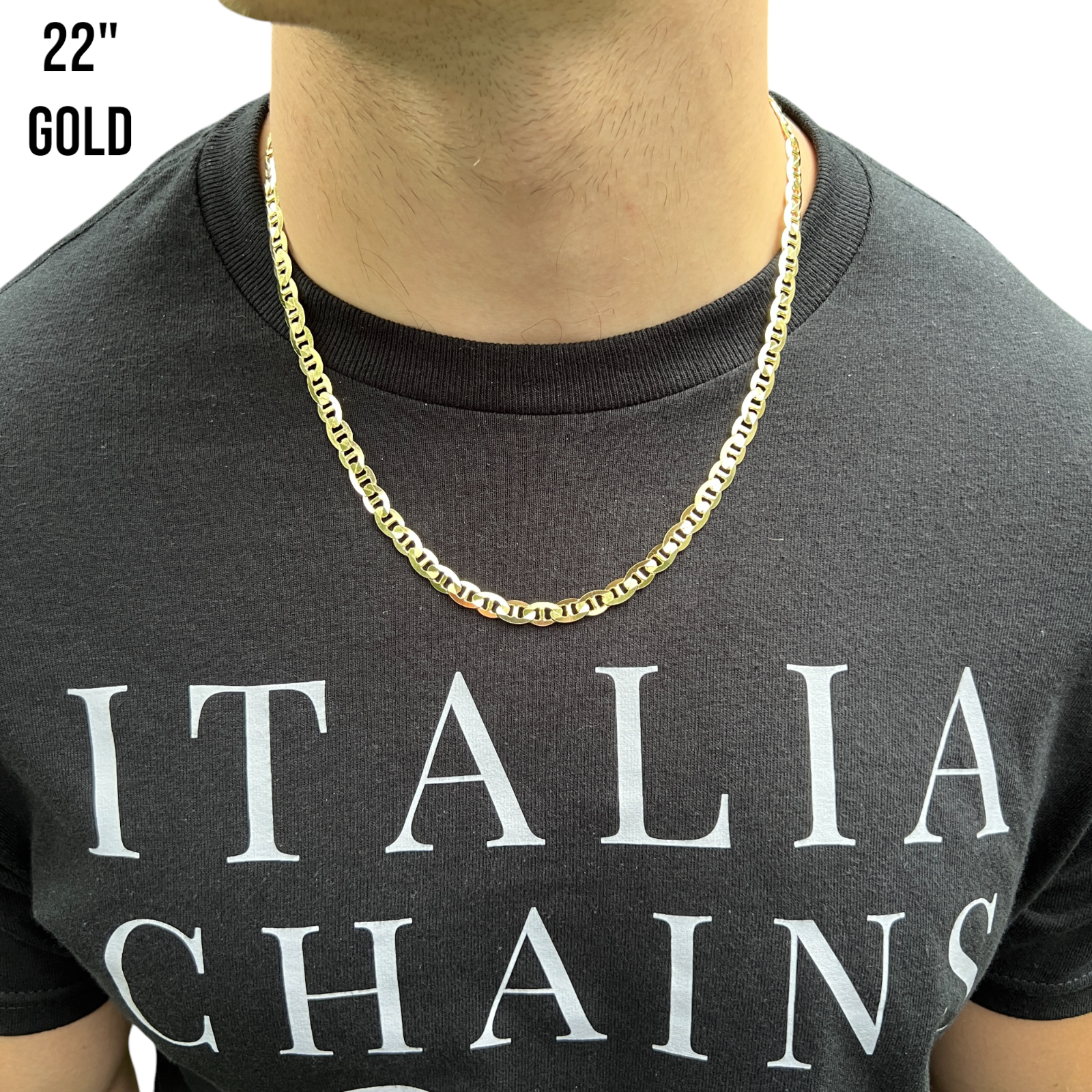 925 Sterling Silver 6mm Mariner Chain Necklace