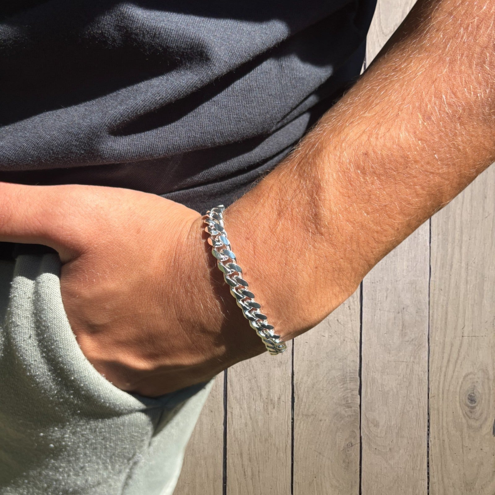 925 Sterling Silver 8mm Miami Cuban Bracelet