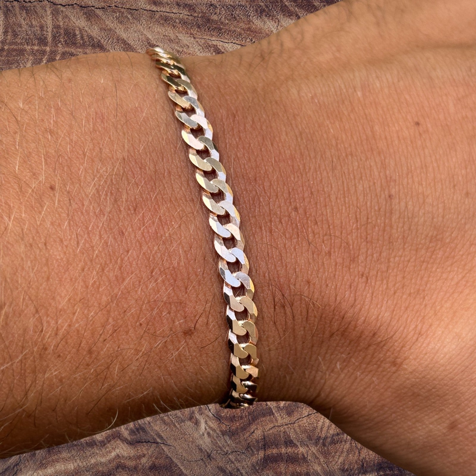925 Sterling Silver 5mm Flat Curb Bracelet