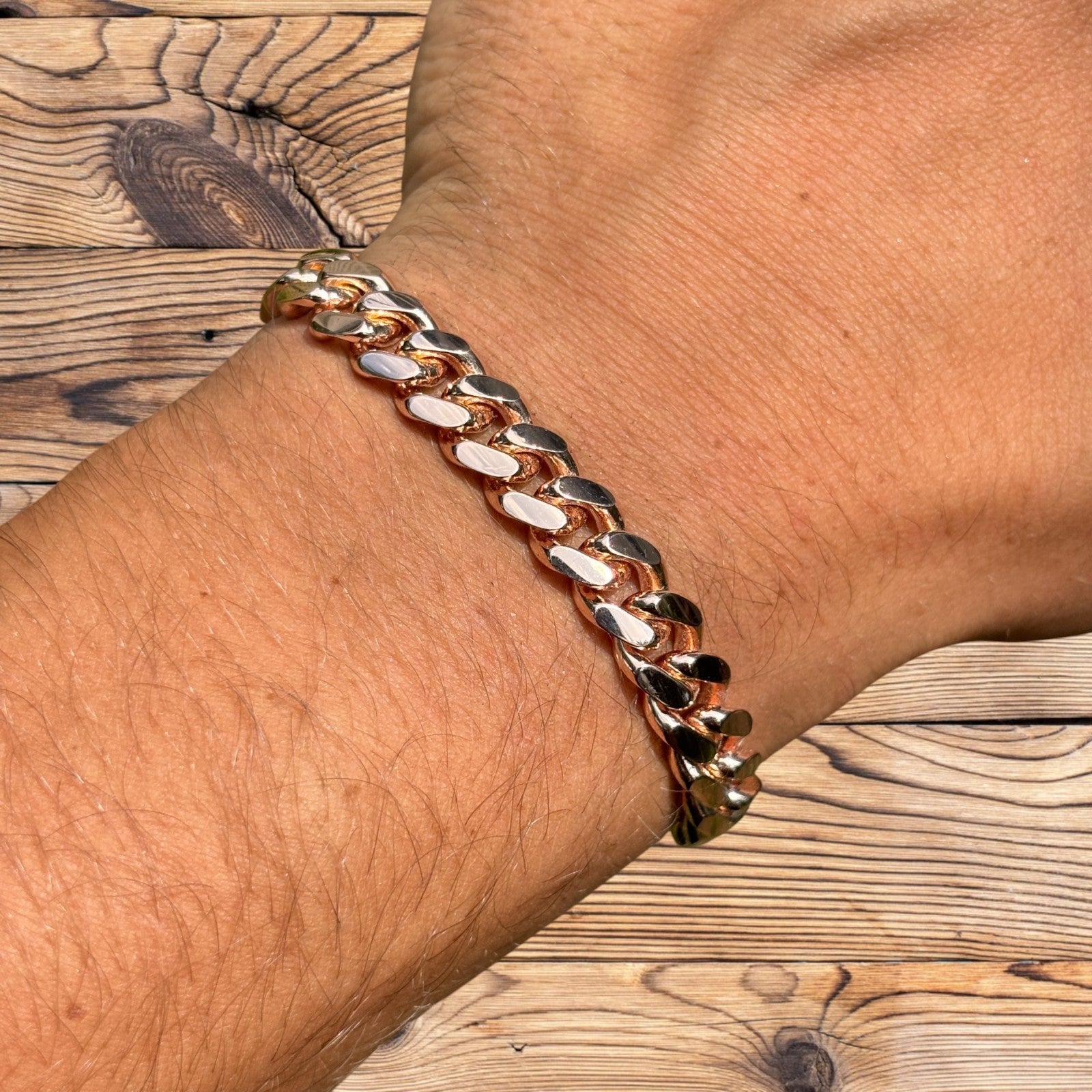 925 Sterling Silver 8mm Miami Cuban W. Box Clasp Bracelet