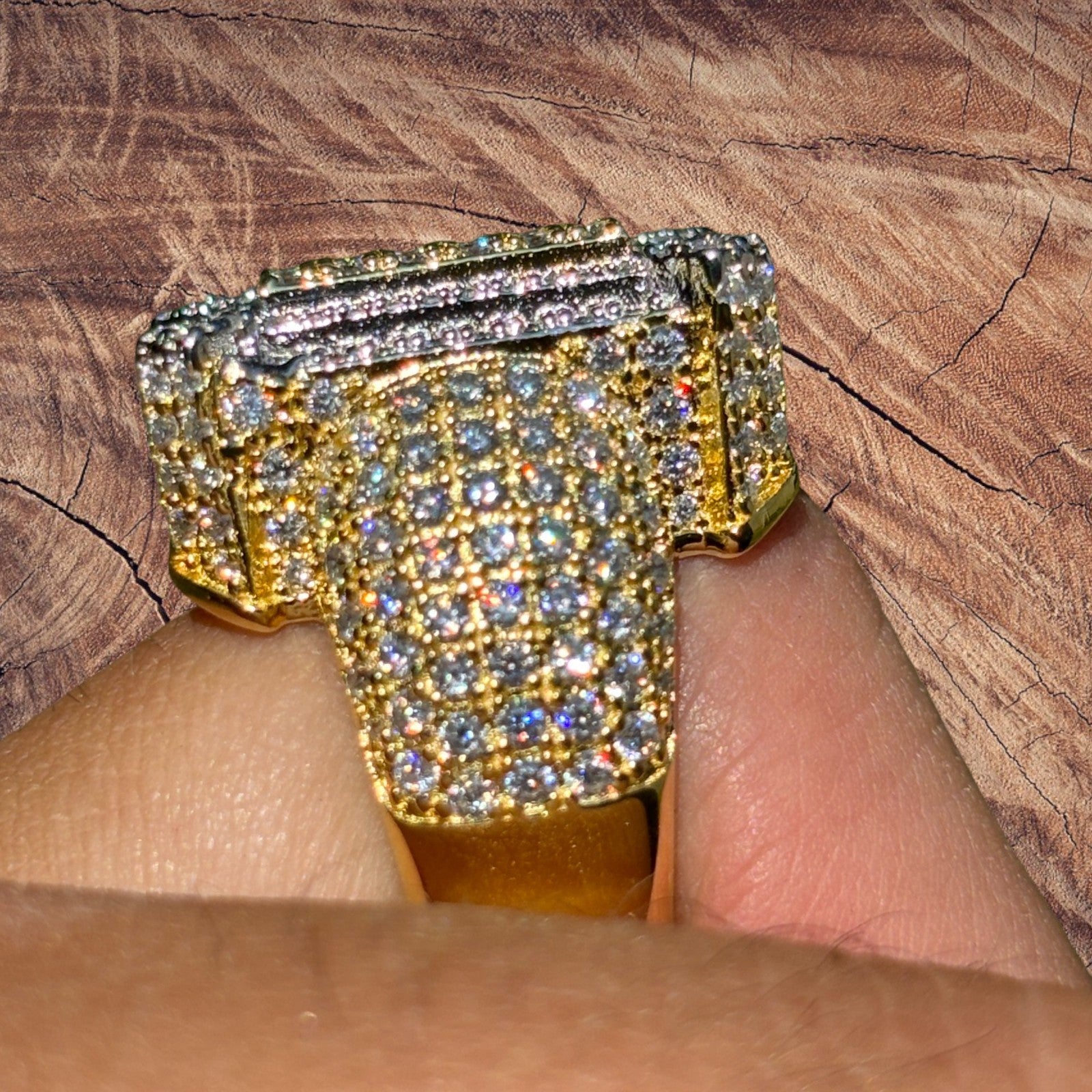 925 Sterling Silver Moissanite Cluster Ring