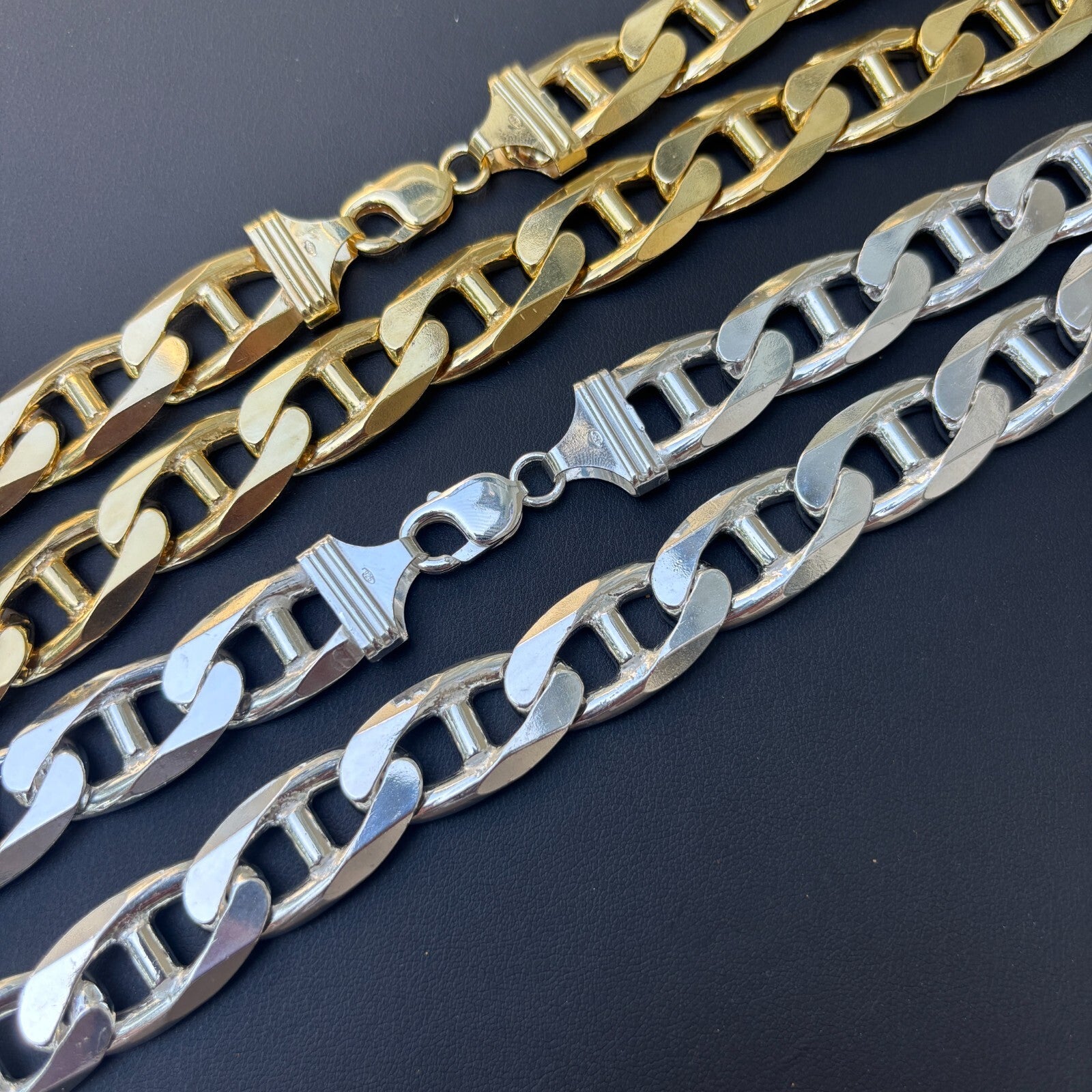 925 Sterling Silver 16mm Mariner Chain Necklace