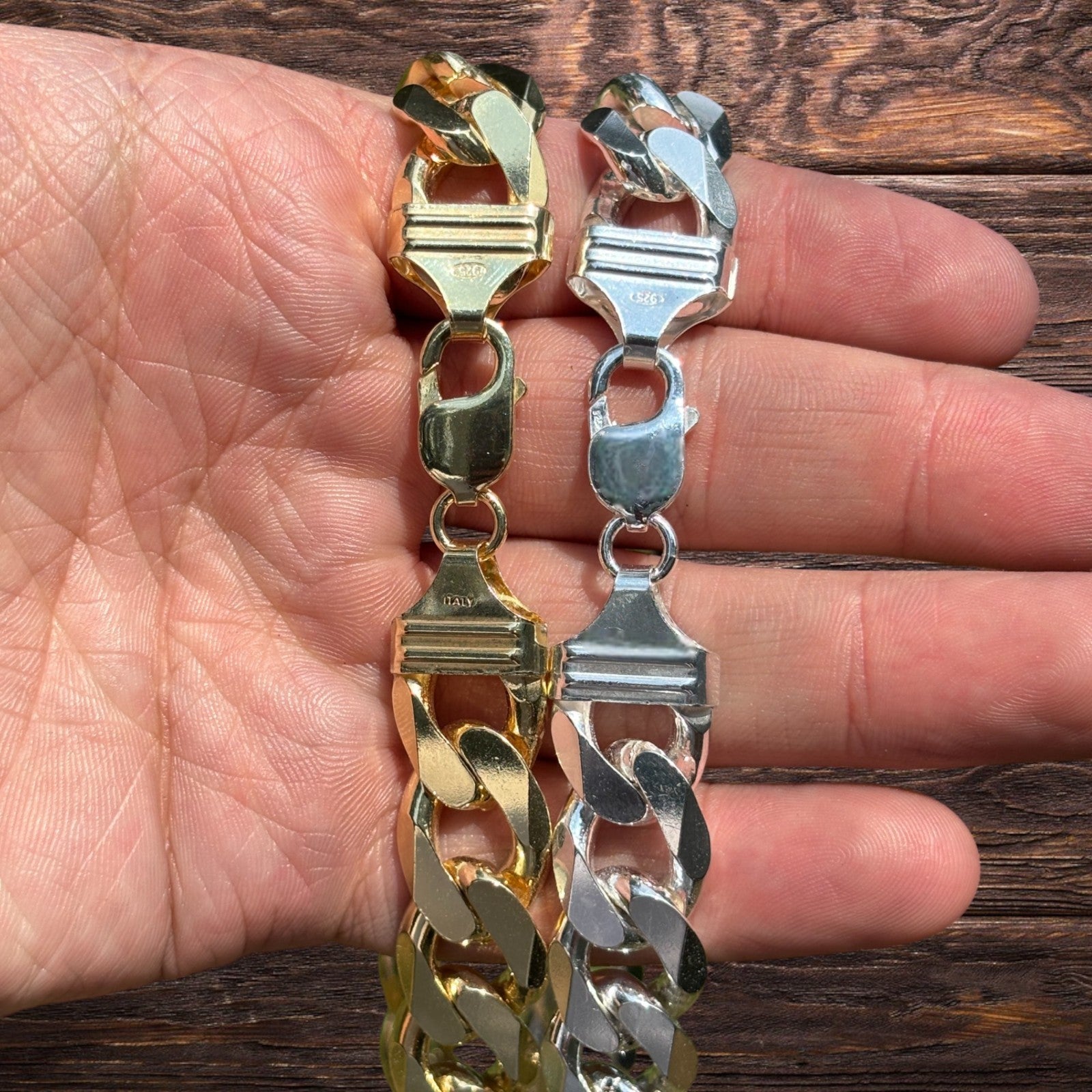 925 Sterling Silver 15mm Curb Chain Necklace