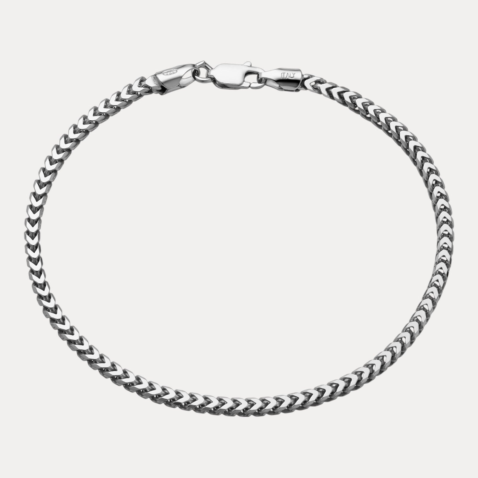 925 Sterling Silver 2.5mm Franco Bracelet