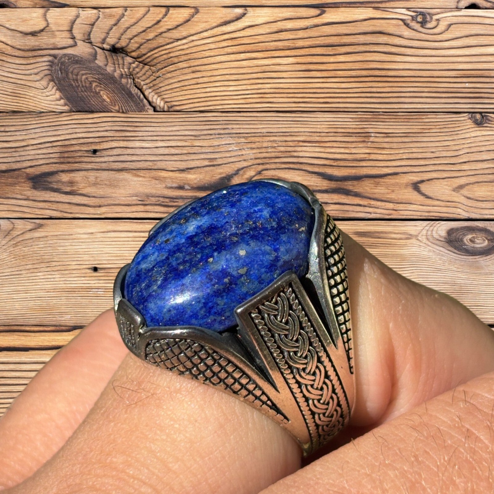 925 Sterling Silver Blue Lapis Ring