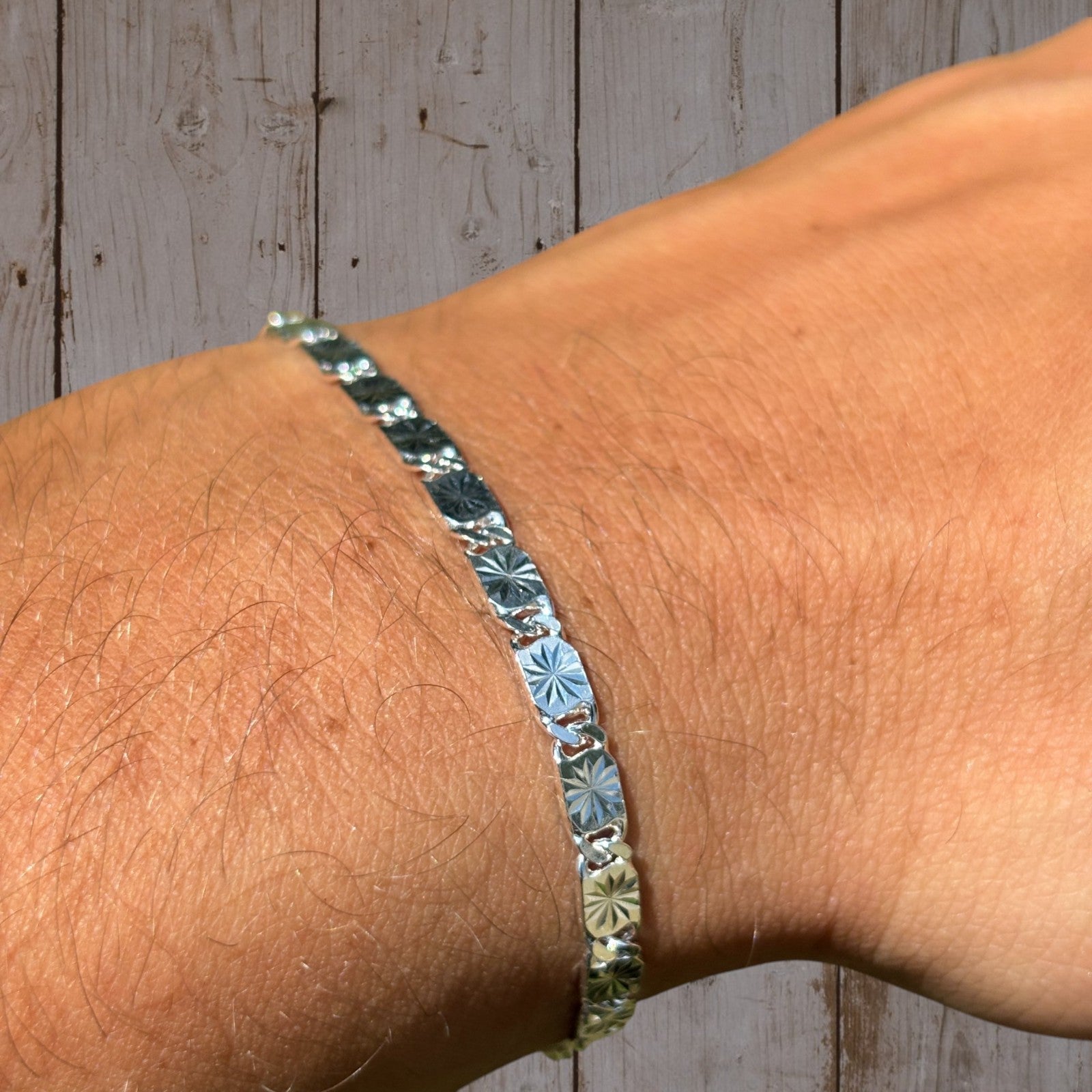 925 Sterling Silver 4mm Valentino Bracelet