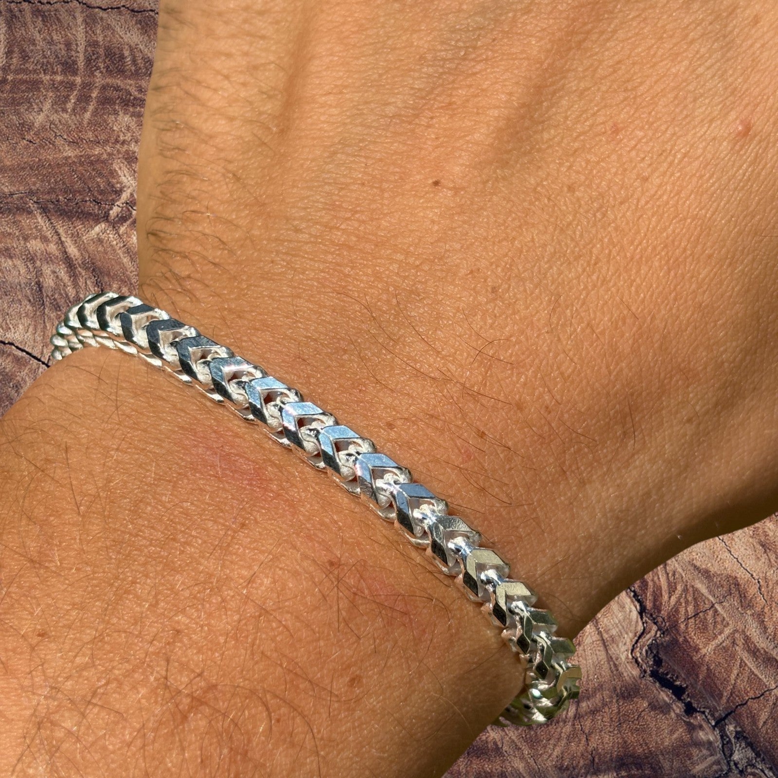 925 Sterling Silver 5mm Franco Bracelet