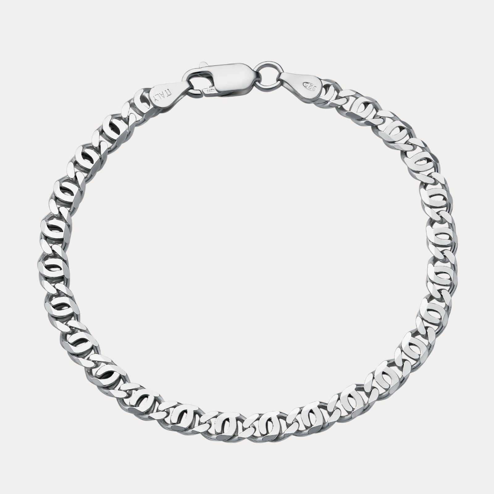 925 Sterling Silver 5.5mm Tiger Eye Bracelet