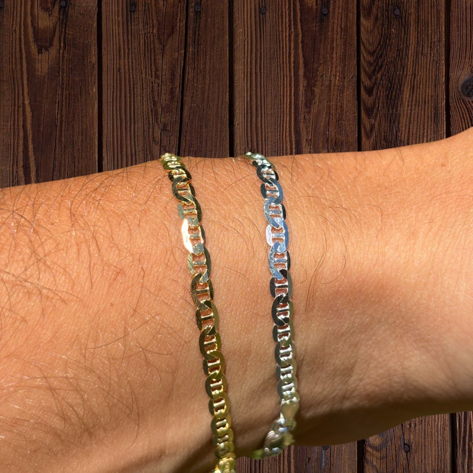 925 Sterling Silver 3mm Mariner Bracelet