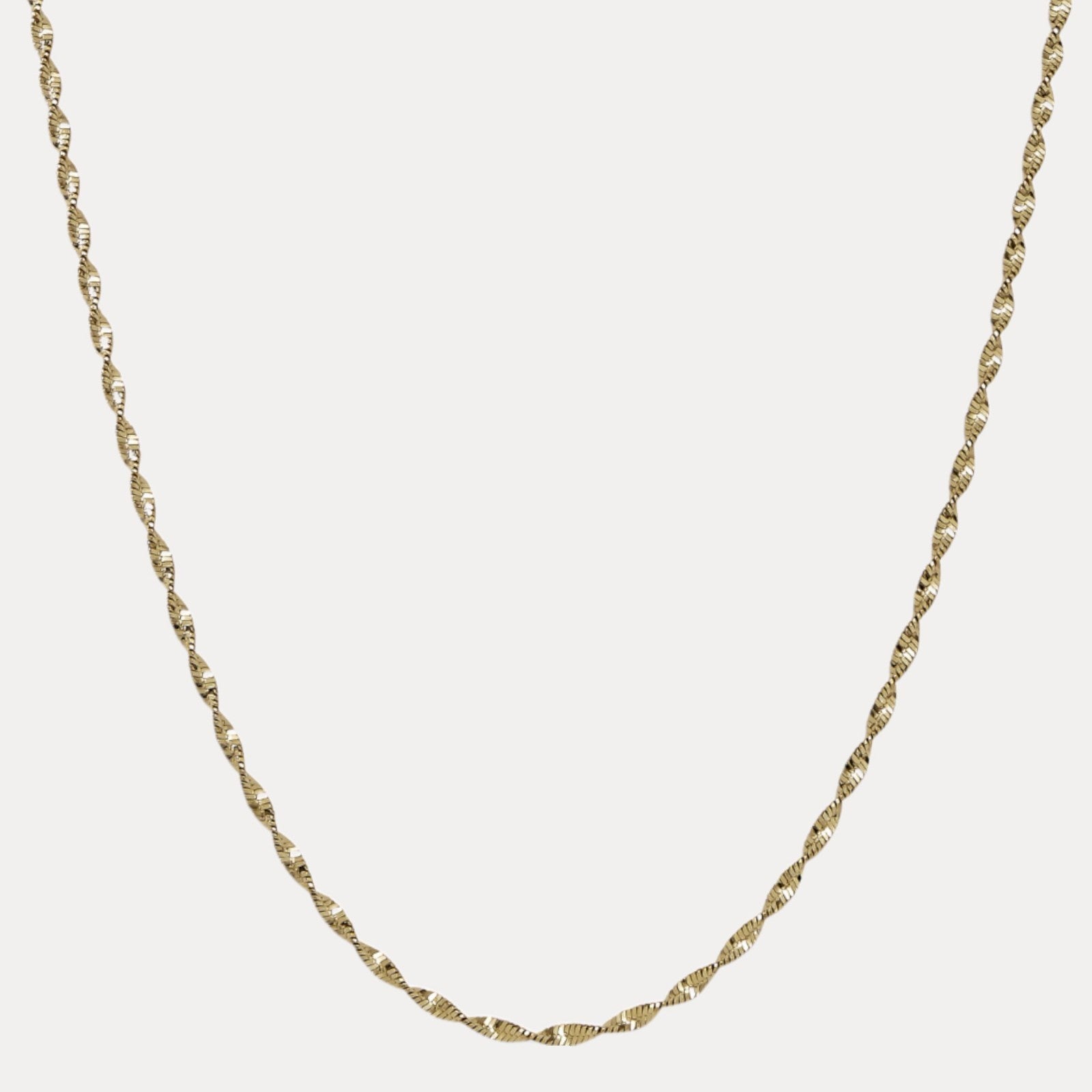 925 Sterling Silver 2.5mm Singapore Chain Necklace