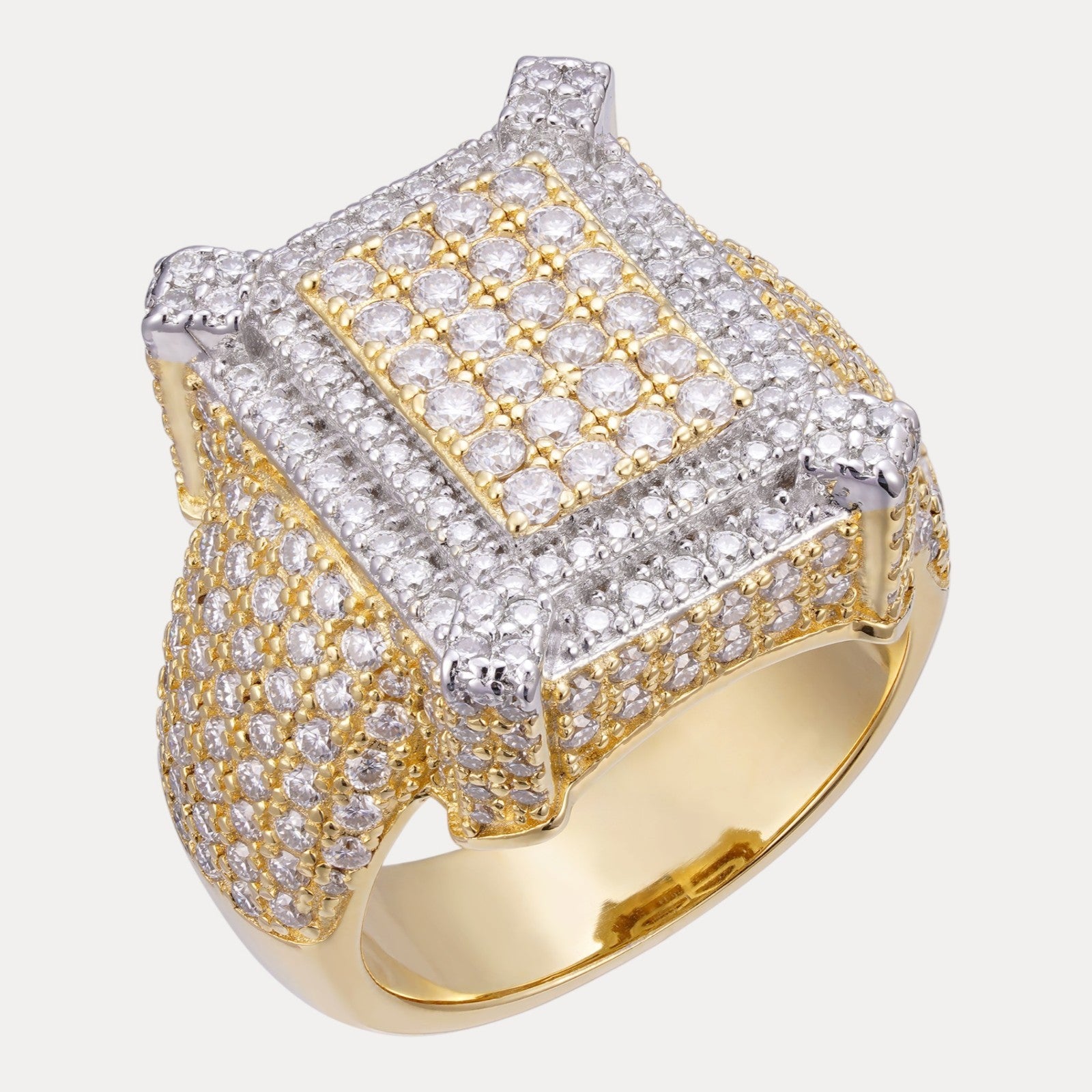 925 Sterling Silver Moissanite Cluster Ring