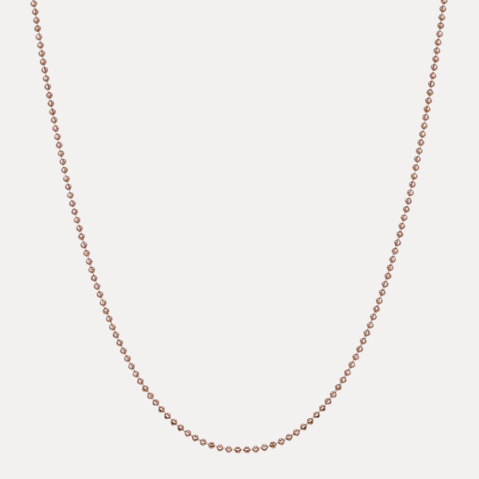 925 Sterling Silver 2.5mm Bead Chain Necklace