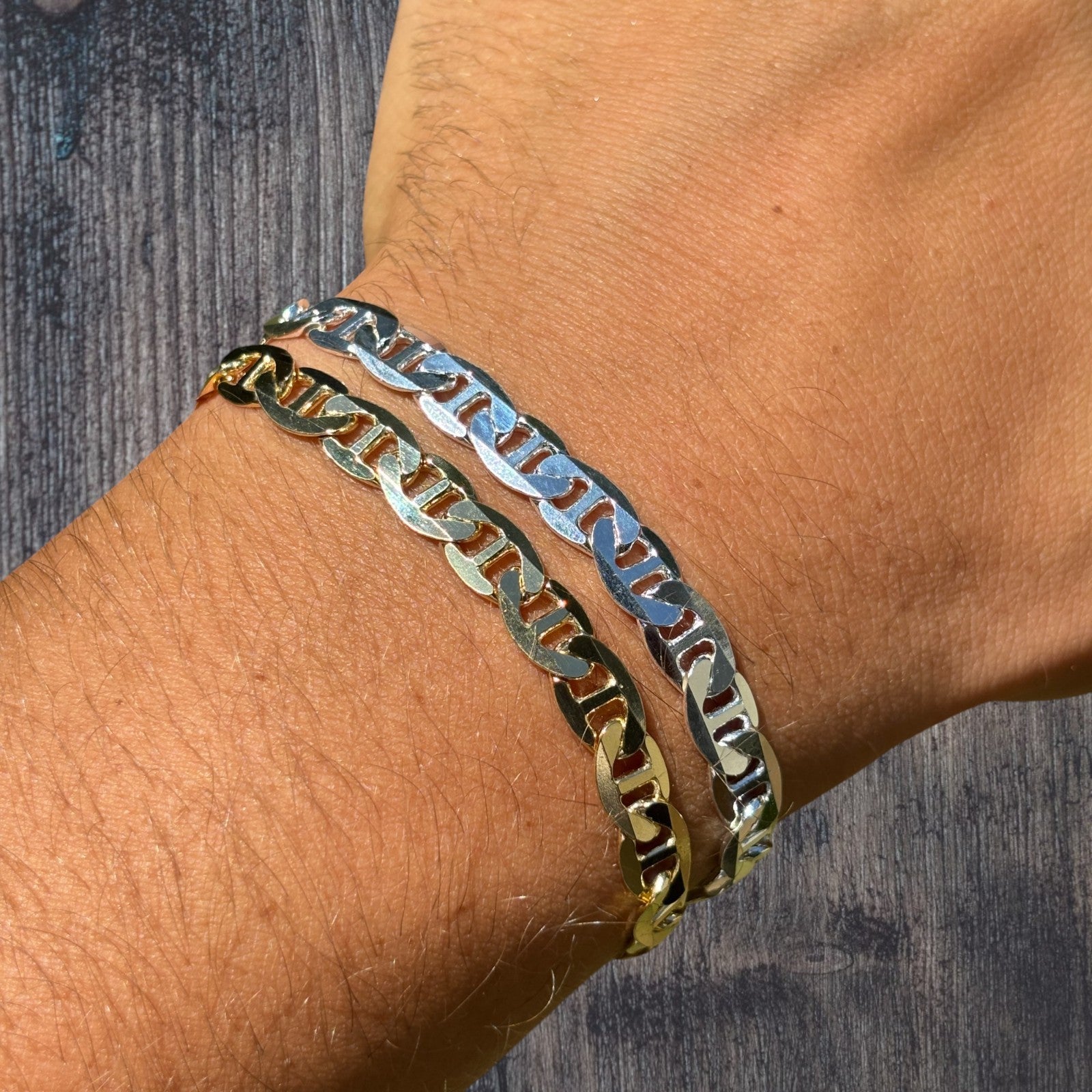 925 Sterling Silver 6mm Mariner Bracelet