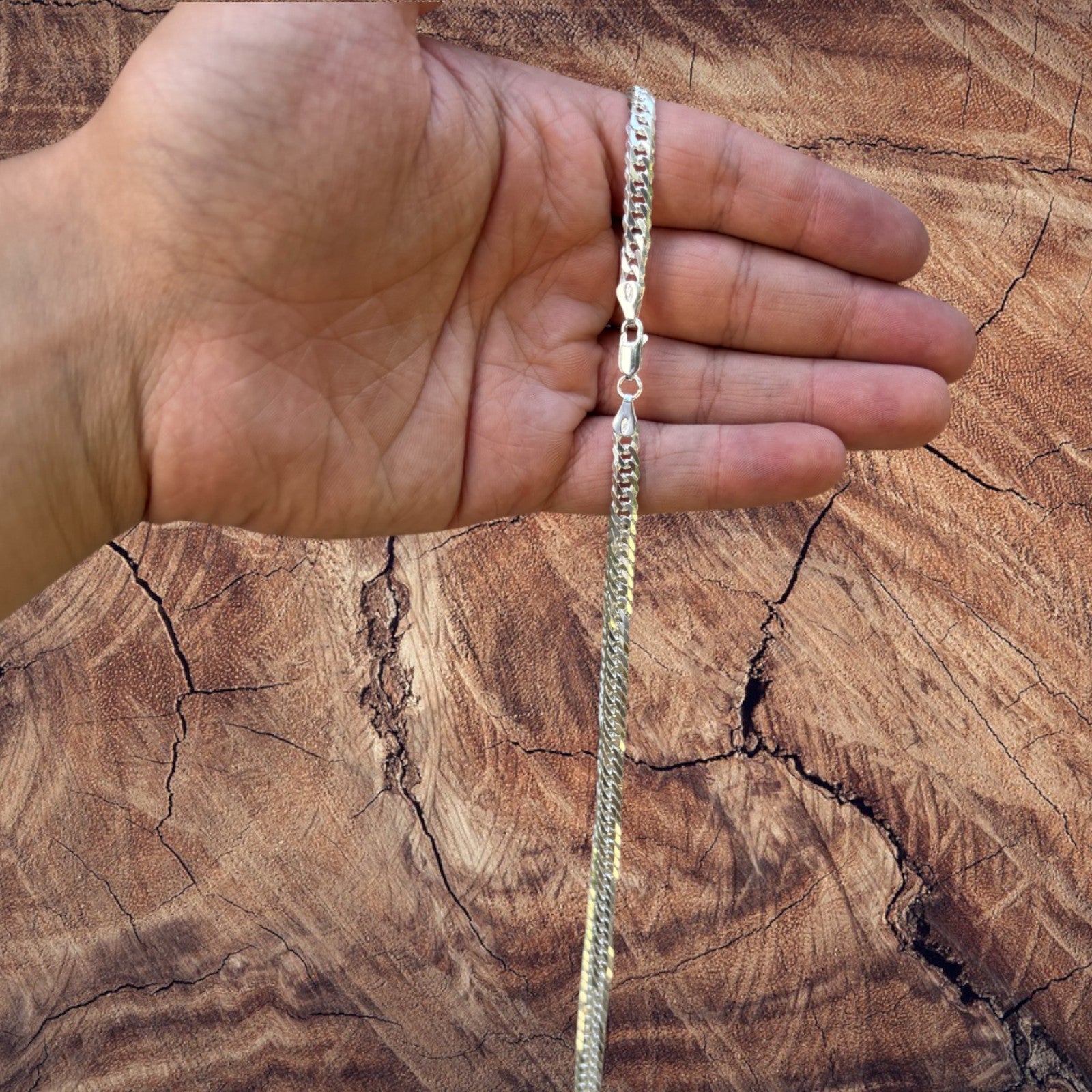 925 Sterling Silver 6mm Double Curb Chain Necklace