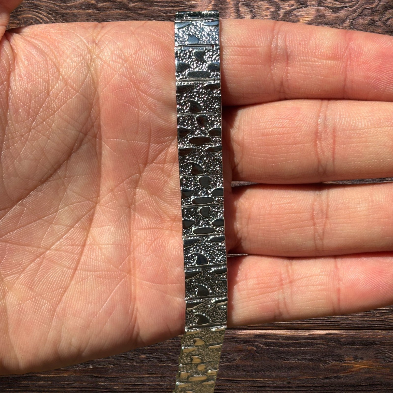 925 Sterling Silver 12mm Custom Nugget Link Bracelet