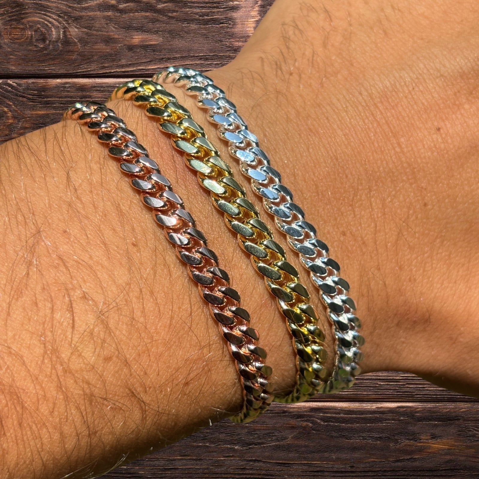 925 Sterling Silver 5mm Miami Cuban W. Box Clasp Bracelet