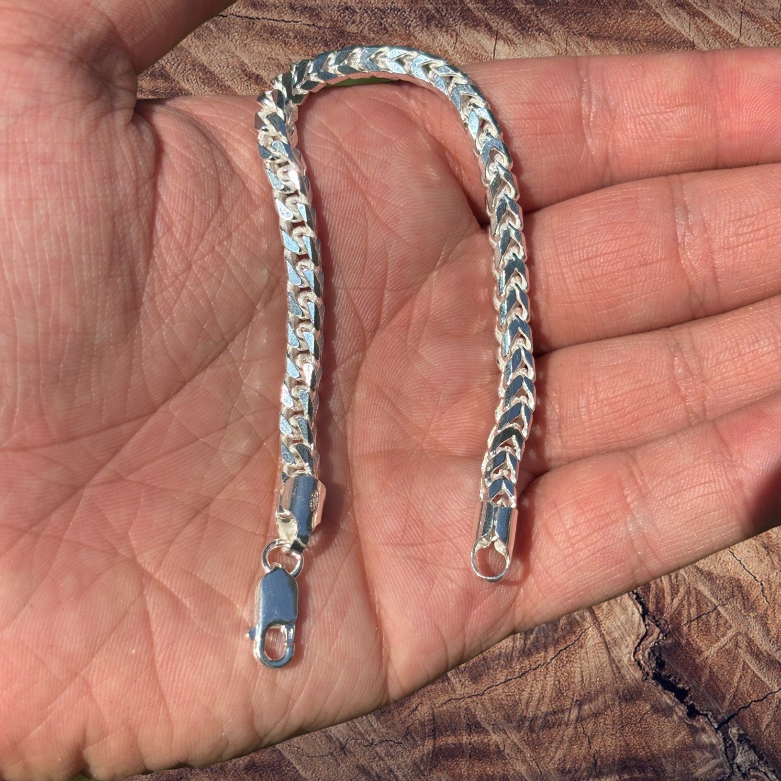 925 Sterling Silver 5mm Franco Bracelet