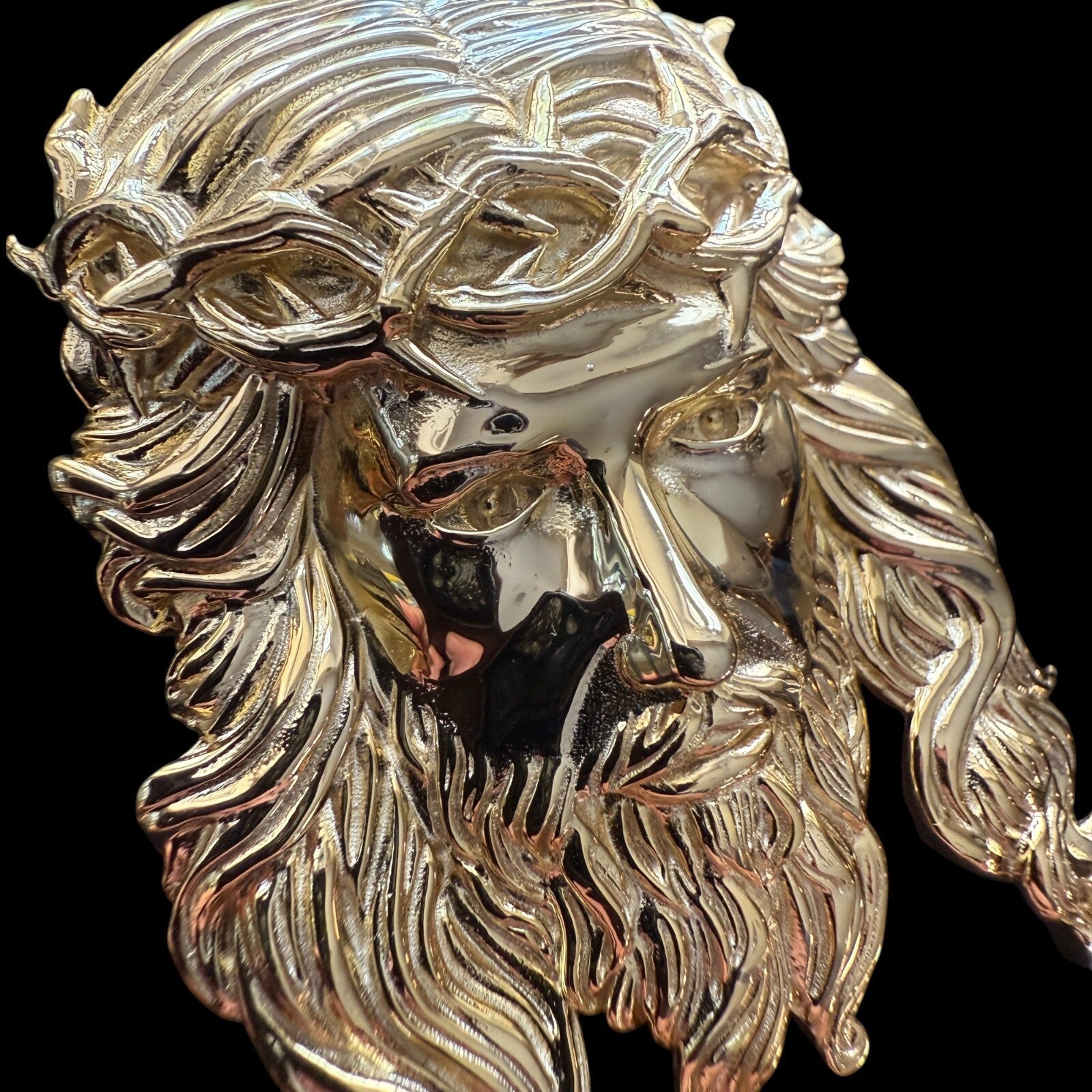 925 Sterling Silver Classic Jesus Piece Pendant - Large