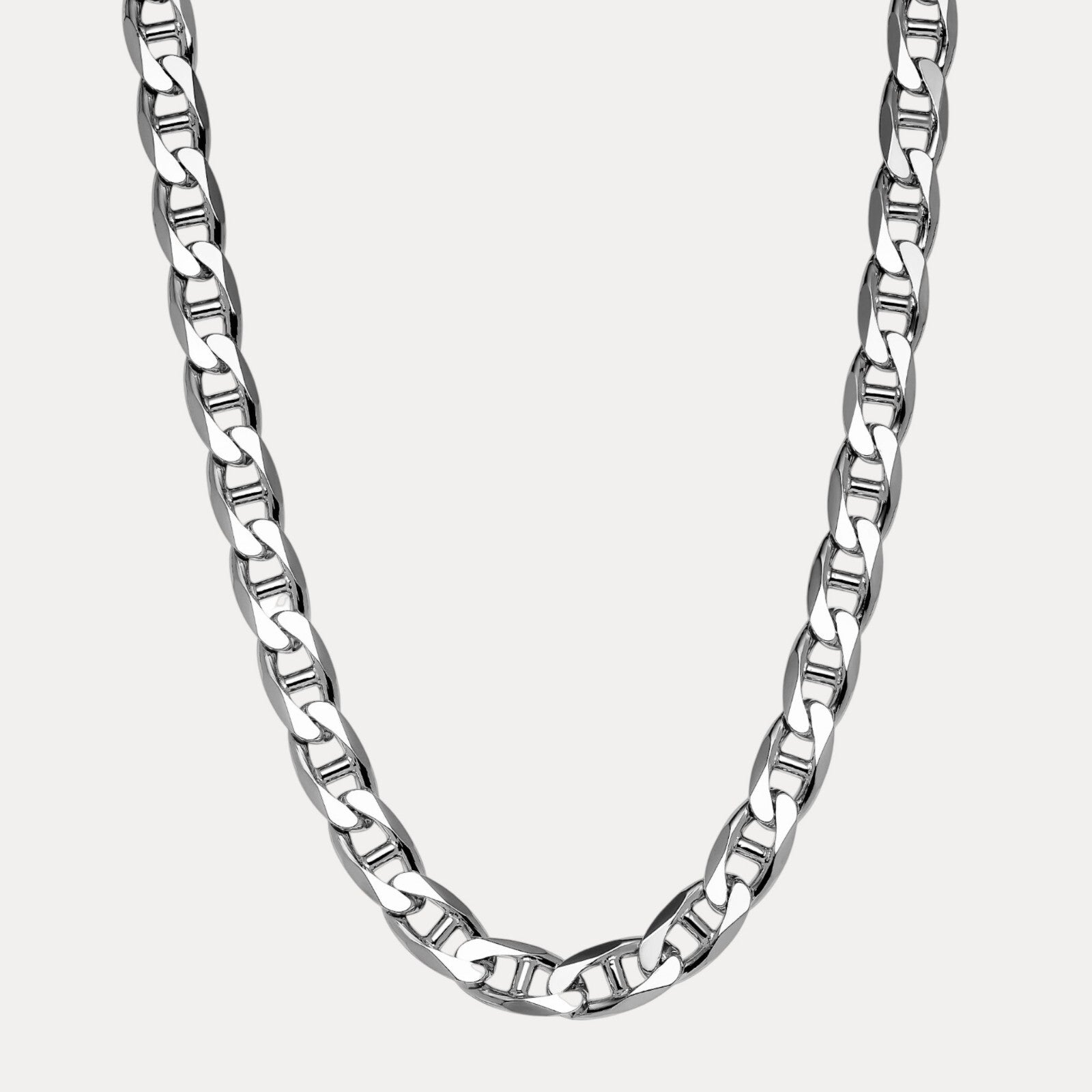 925 Sterling Silver 13mm Mariner Chain Necklace