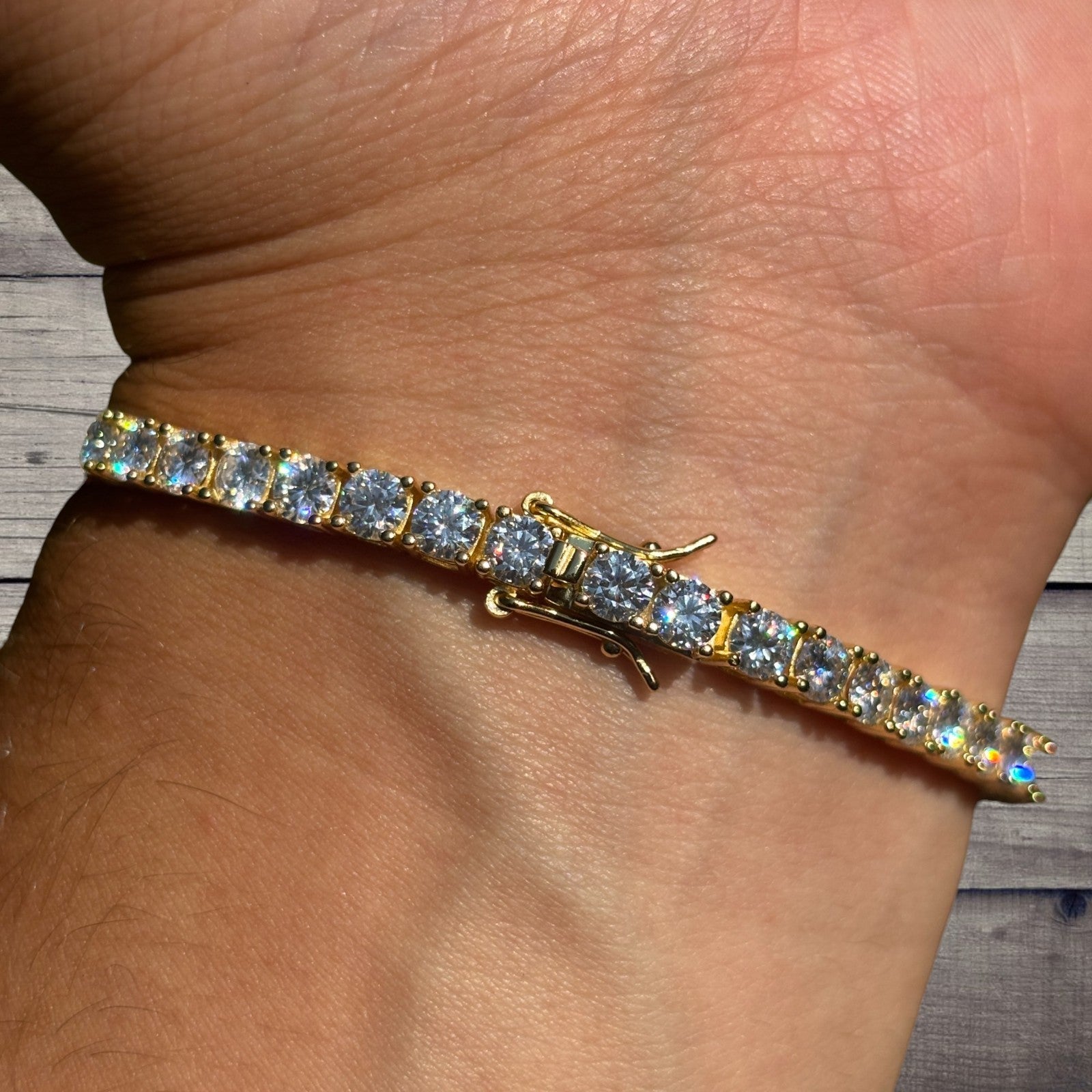 925 Sterling Silver 4mm Tennis Bracelet - CZ Or Moissanite