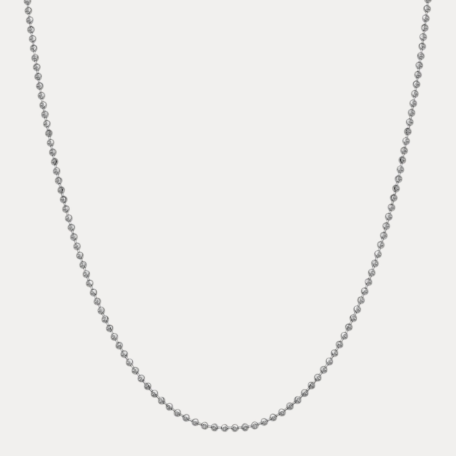 925 Sterling Silver 3mm Bead Chain Necklace