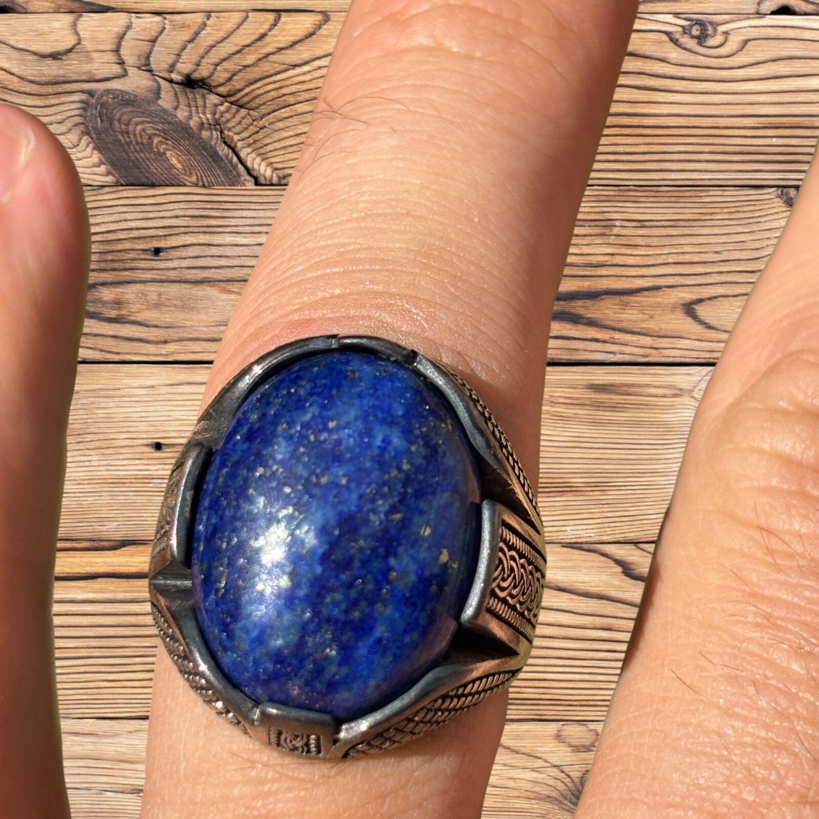 925 Sterling Silver Blue Lapis Ring