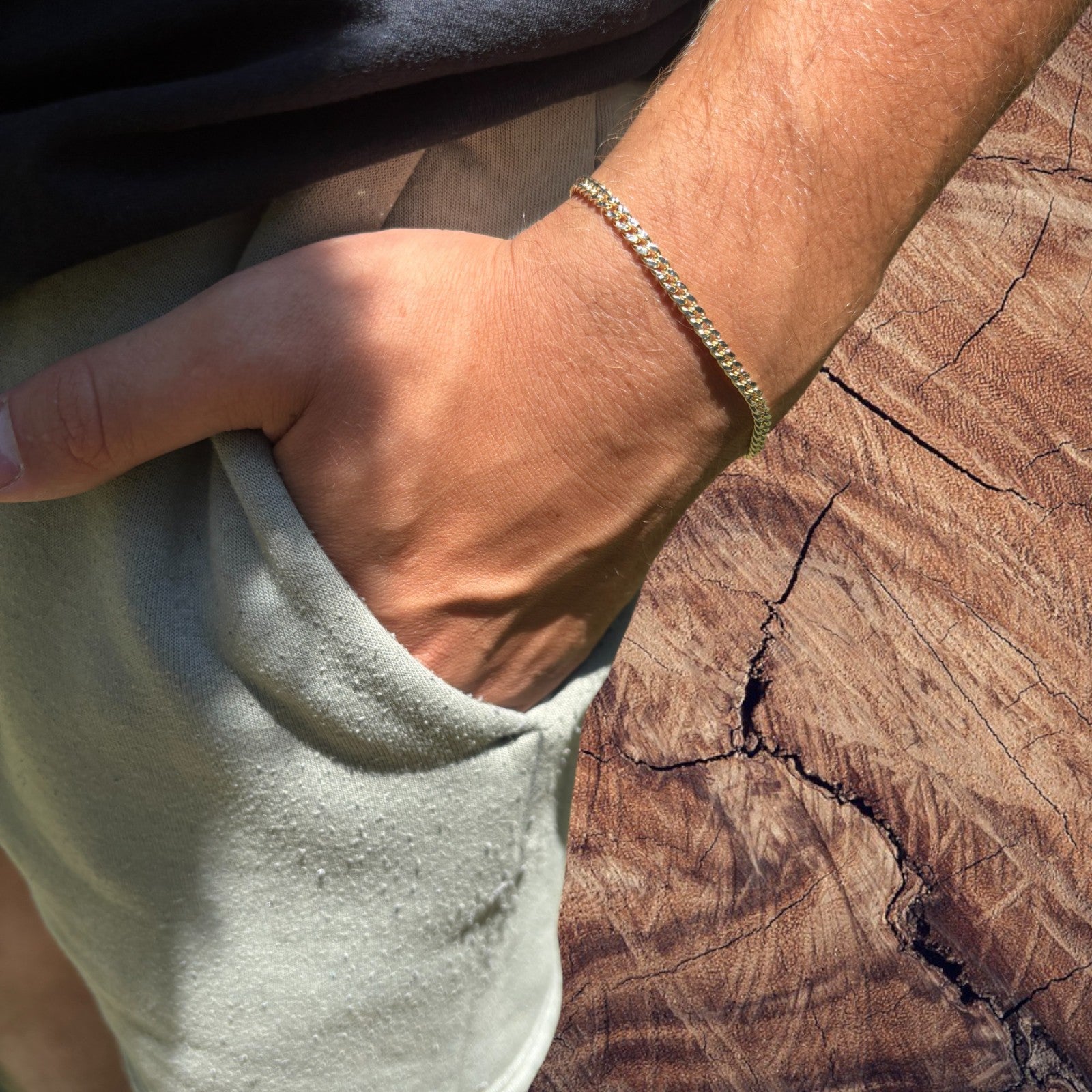 925 Sterling Silver 3mm Diamond Cut Miami Cuban Bracelet