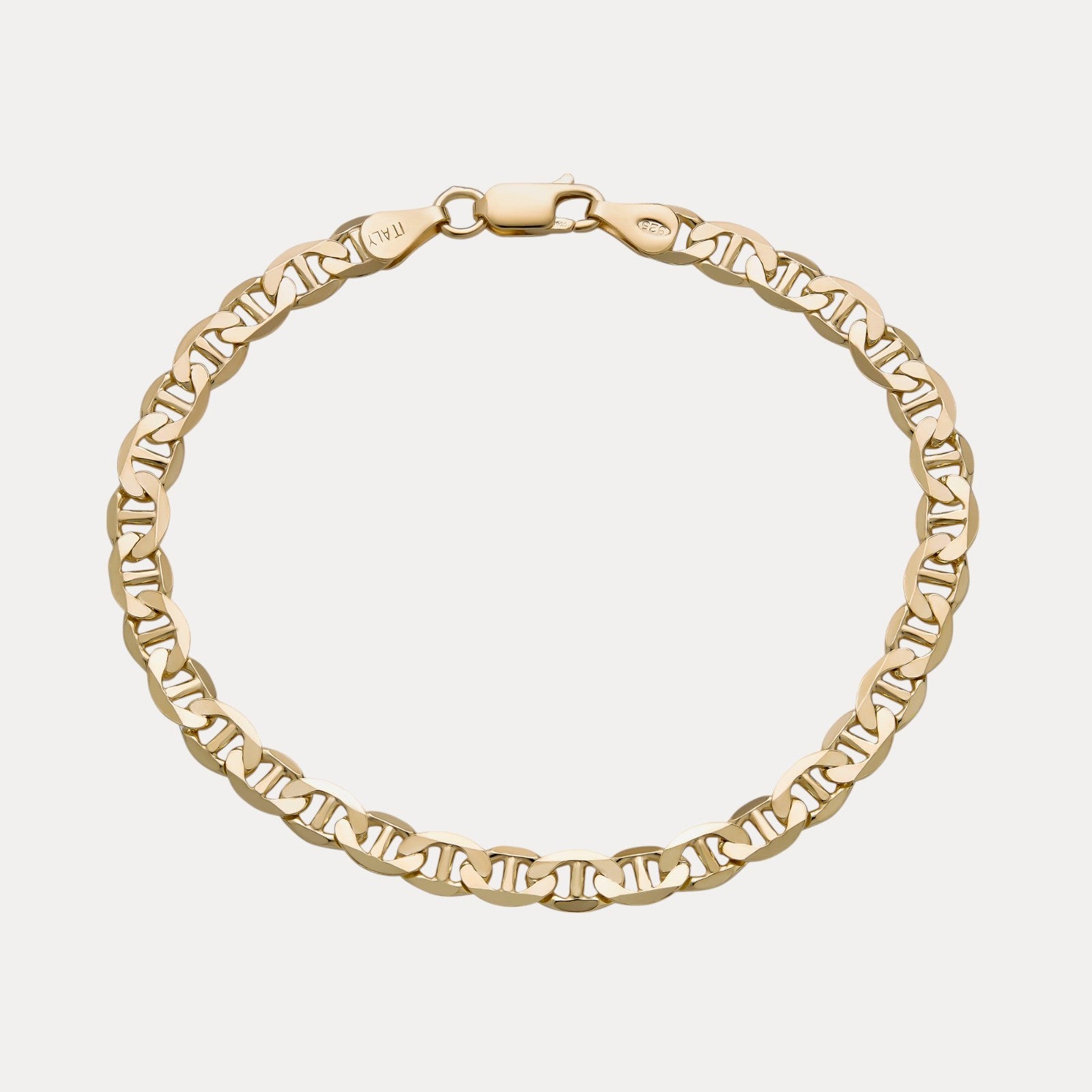 925 Sterling Silver 5mm Mariner Bracelet