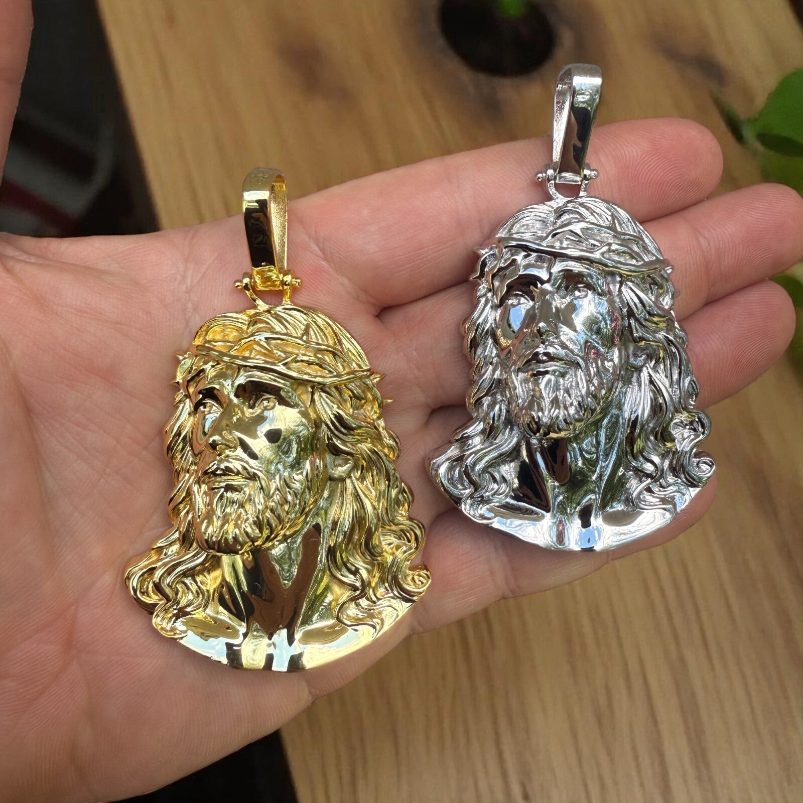 925 Sterling Silver Passion Of The Christ Jesus Piece Pendant - Large