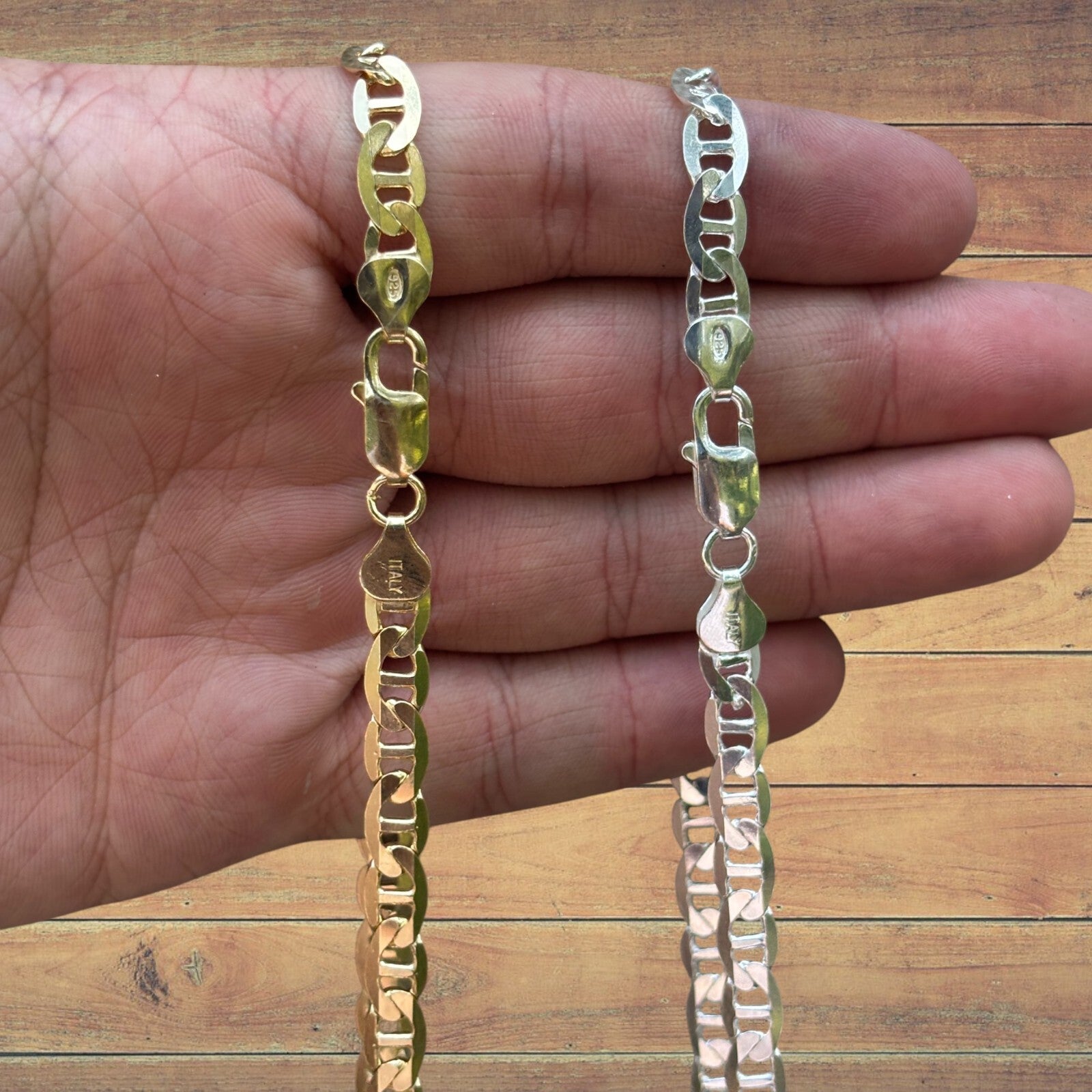 925 Sterling Silver 6mm Mariner Chain Necklace