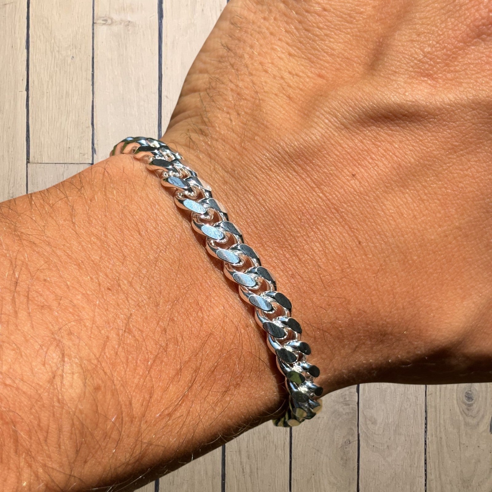 925 Sterling Silver 8mm Miami Cuban Bracelet