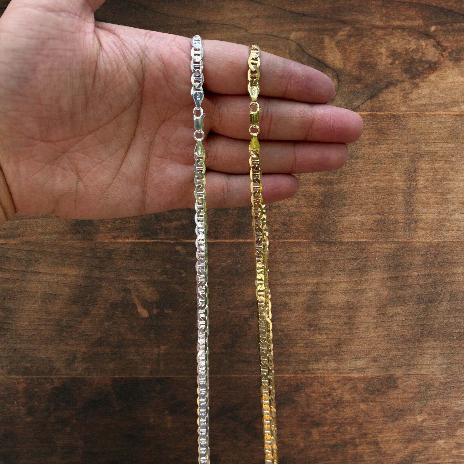 925 Sterling Silver 5mm Mariner Chain Necklace