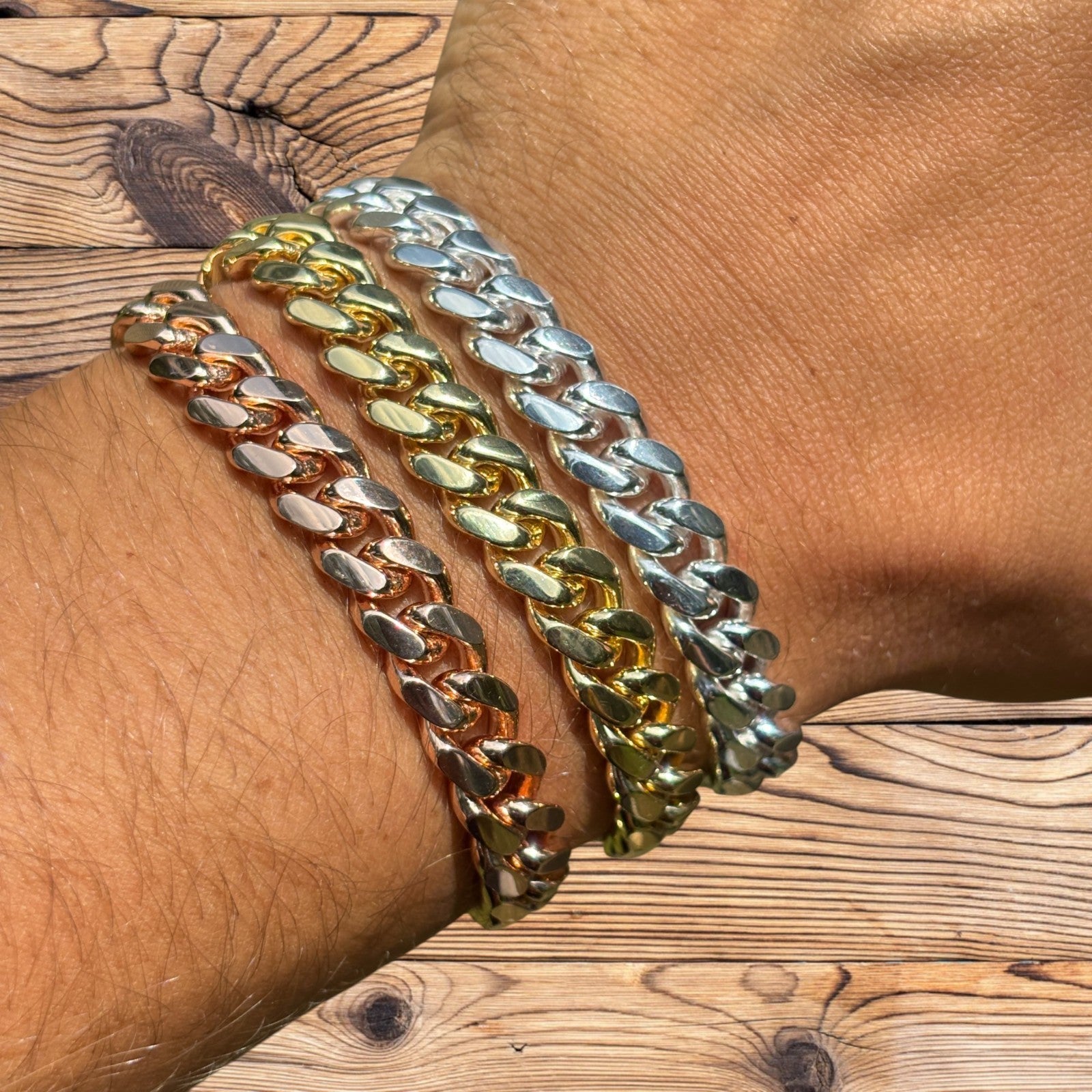 925 Sterling Silver 8mm Miami Cuban W. Box Clasp Bracelet