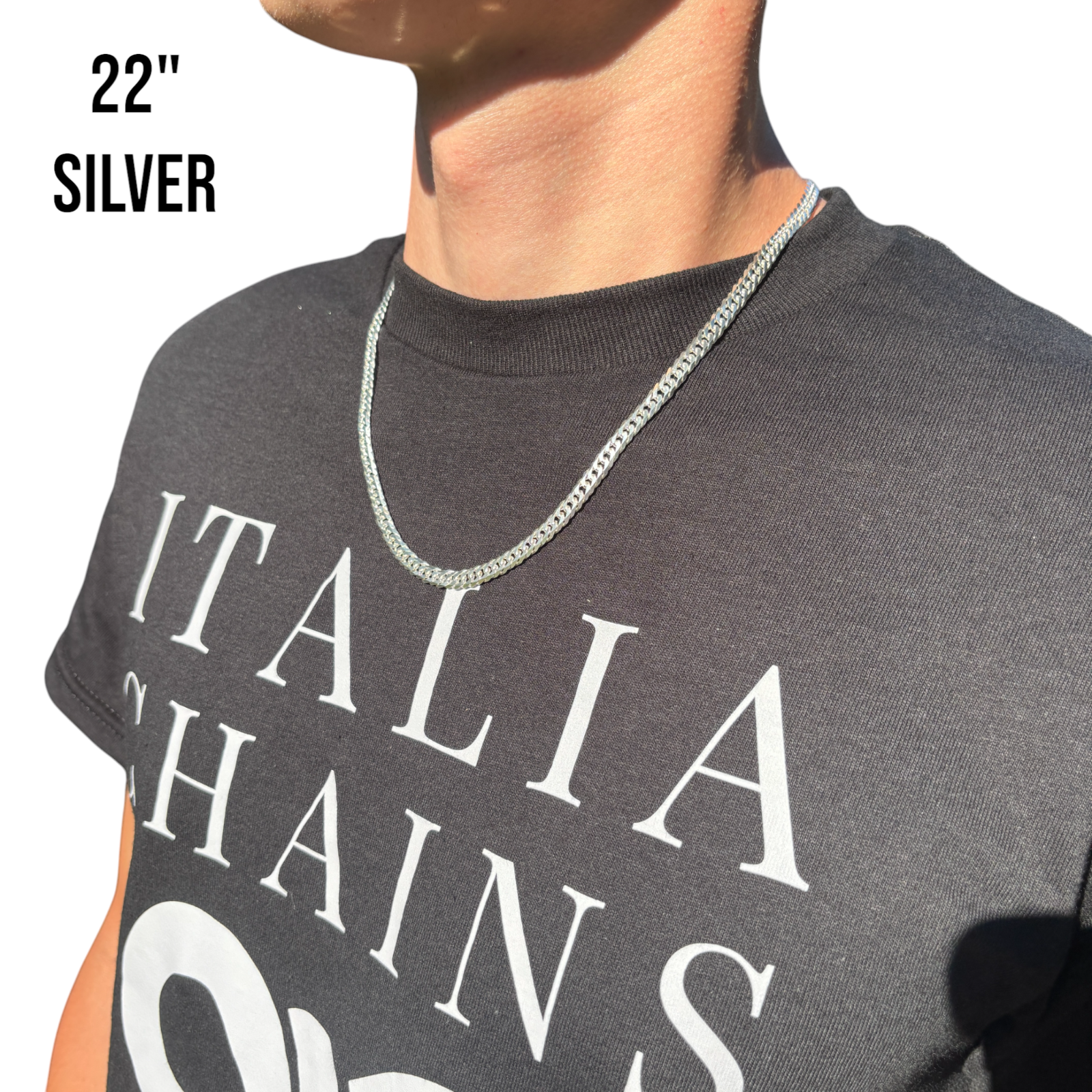 925 Sterling Silver 8mm Double Curb Chain Necklace