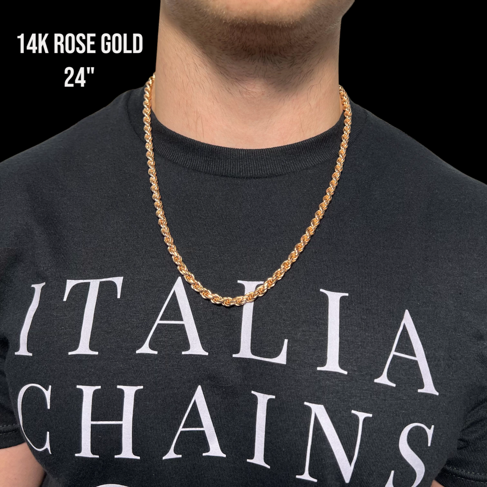 925 Sterling Silver 6mm Diamond Cut Rope Chain Necklace