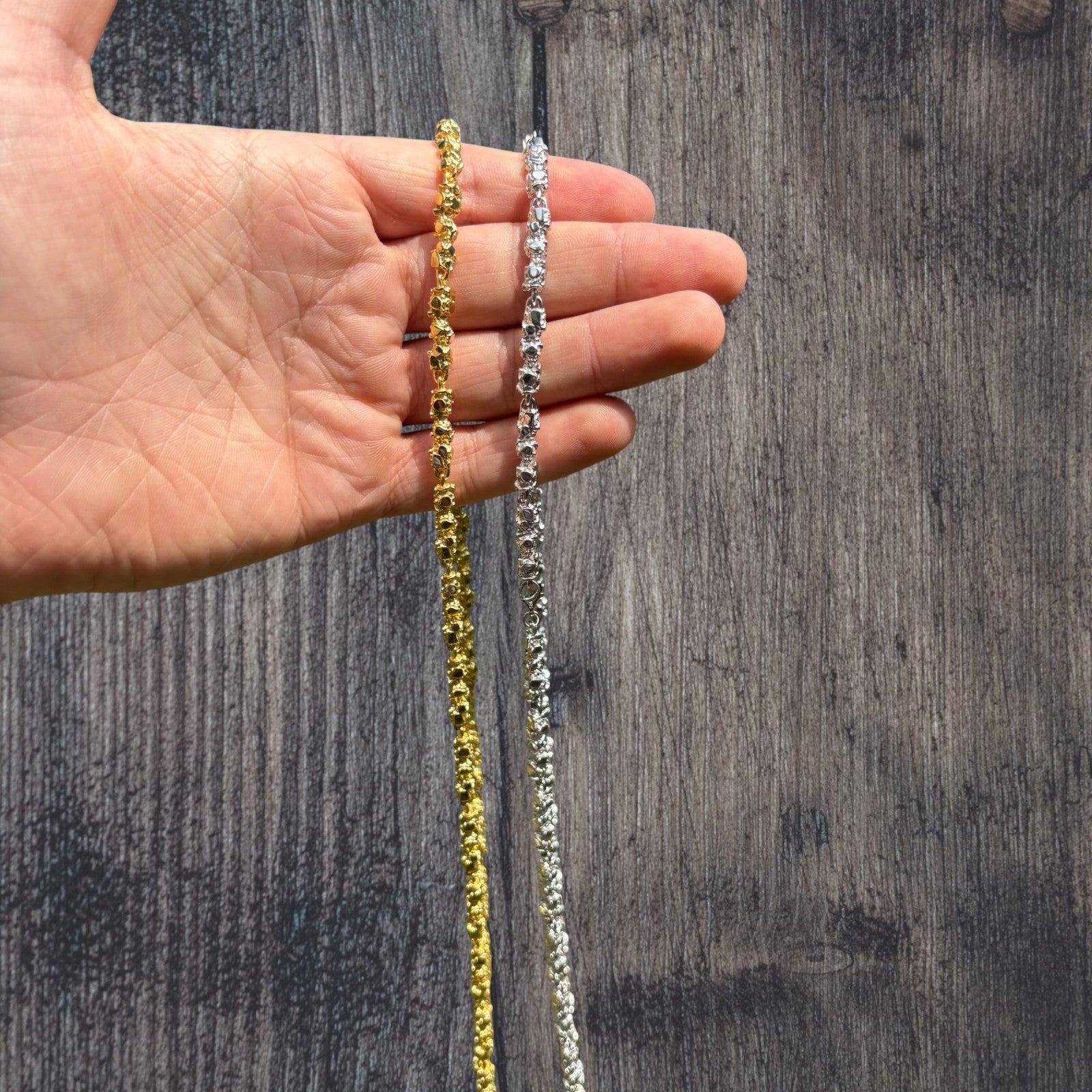 925 Sterling Silver 5mm Nugget Chain Necklace