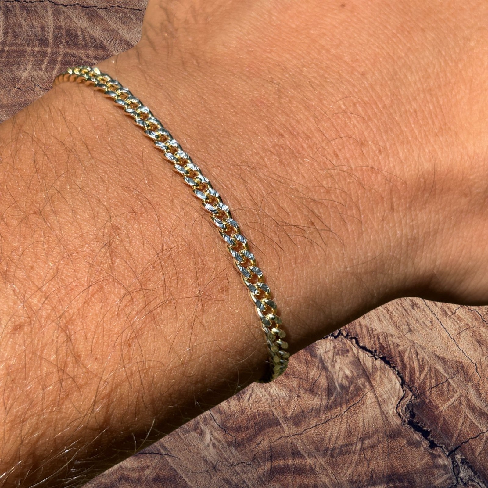 925 Sterling Silver 3mm Diamond Cut Miami Cuban Bracelet