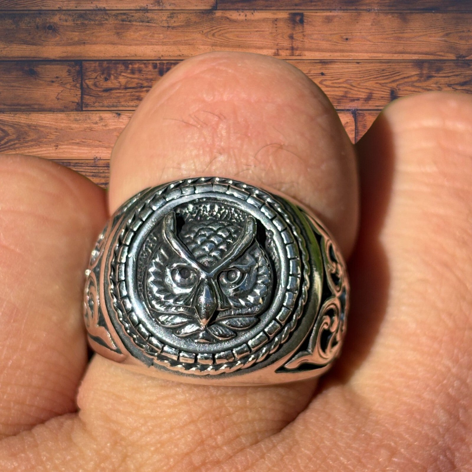 925 Sterling Silver Owl Ring